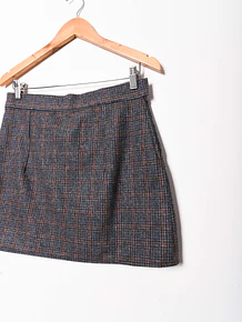 Mini falda gris azulado vntg
