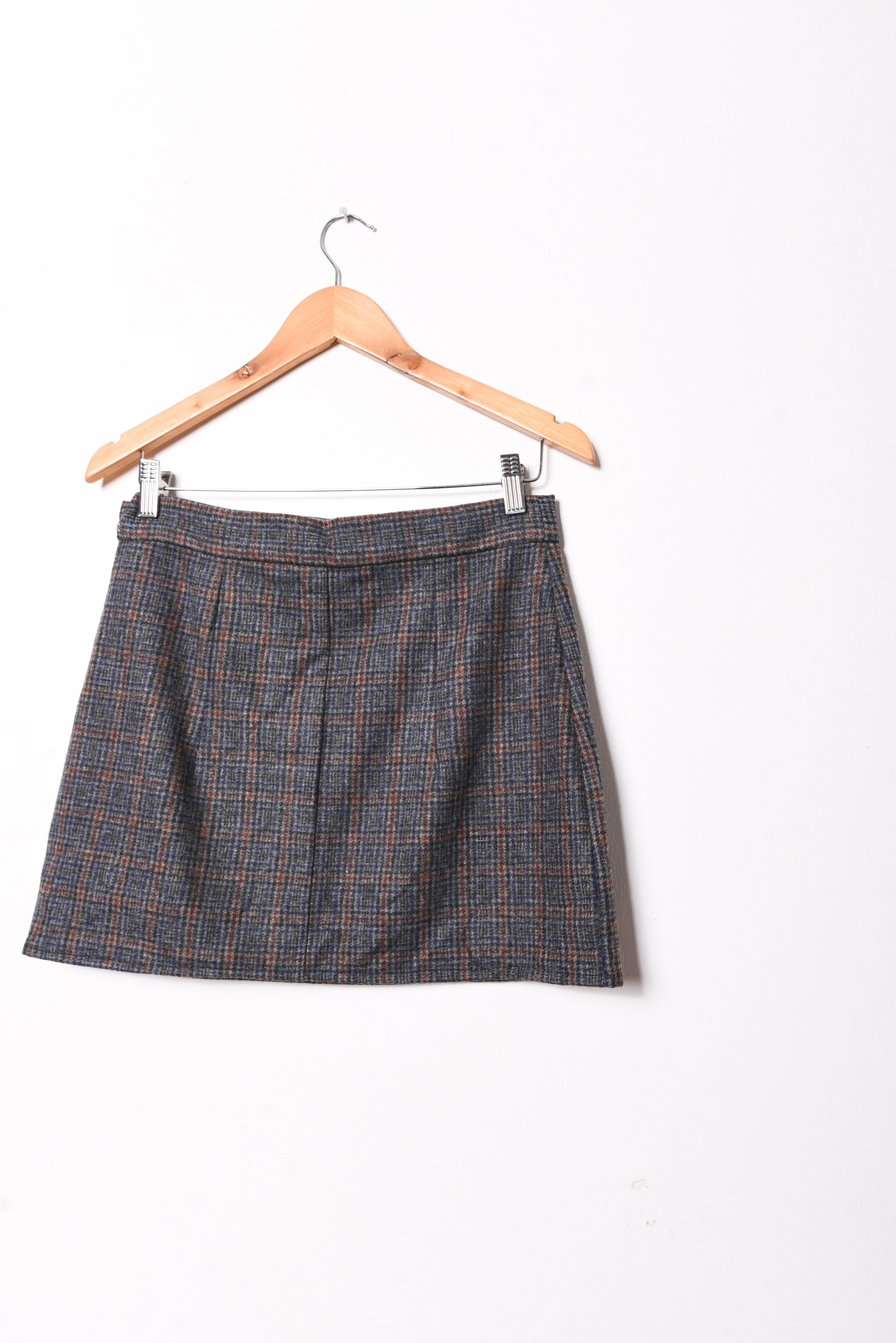 Mini falda gris azulado vntg