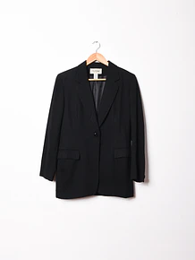 Blazer negro lana 90s