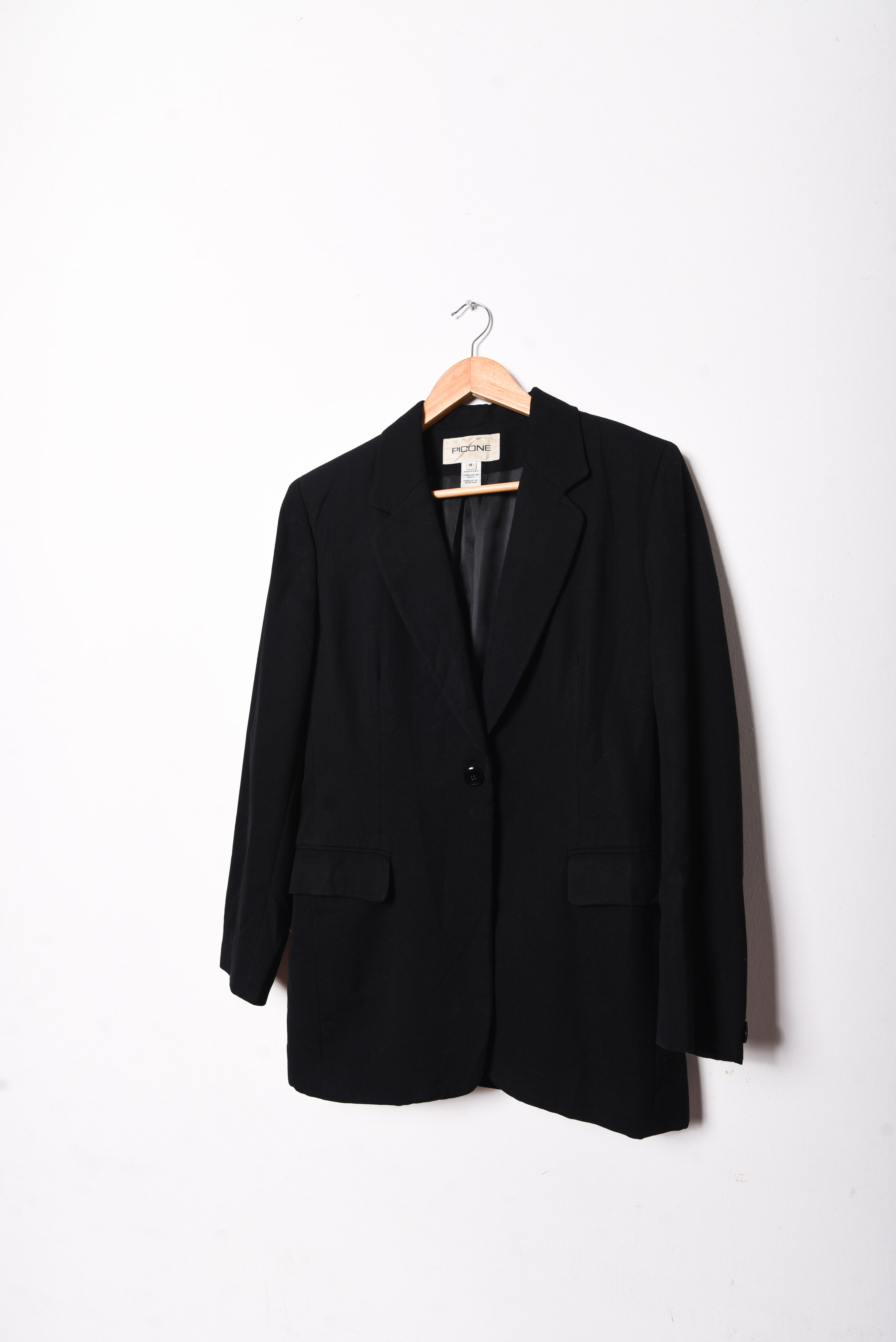 Blazer negro lana 90s