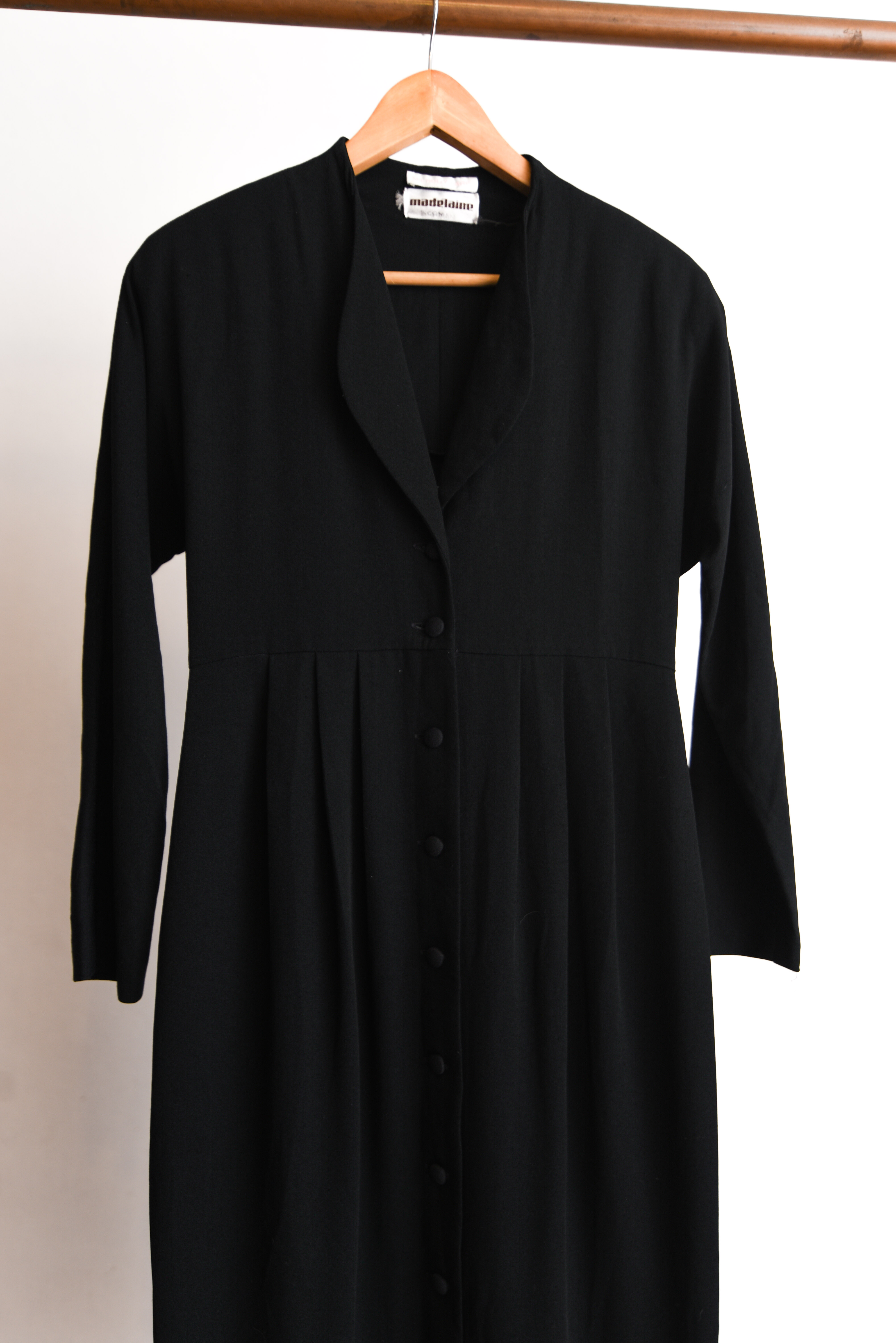 Vestido black vintage botones
