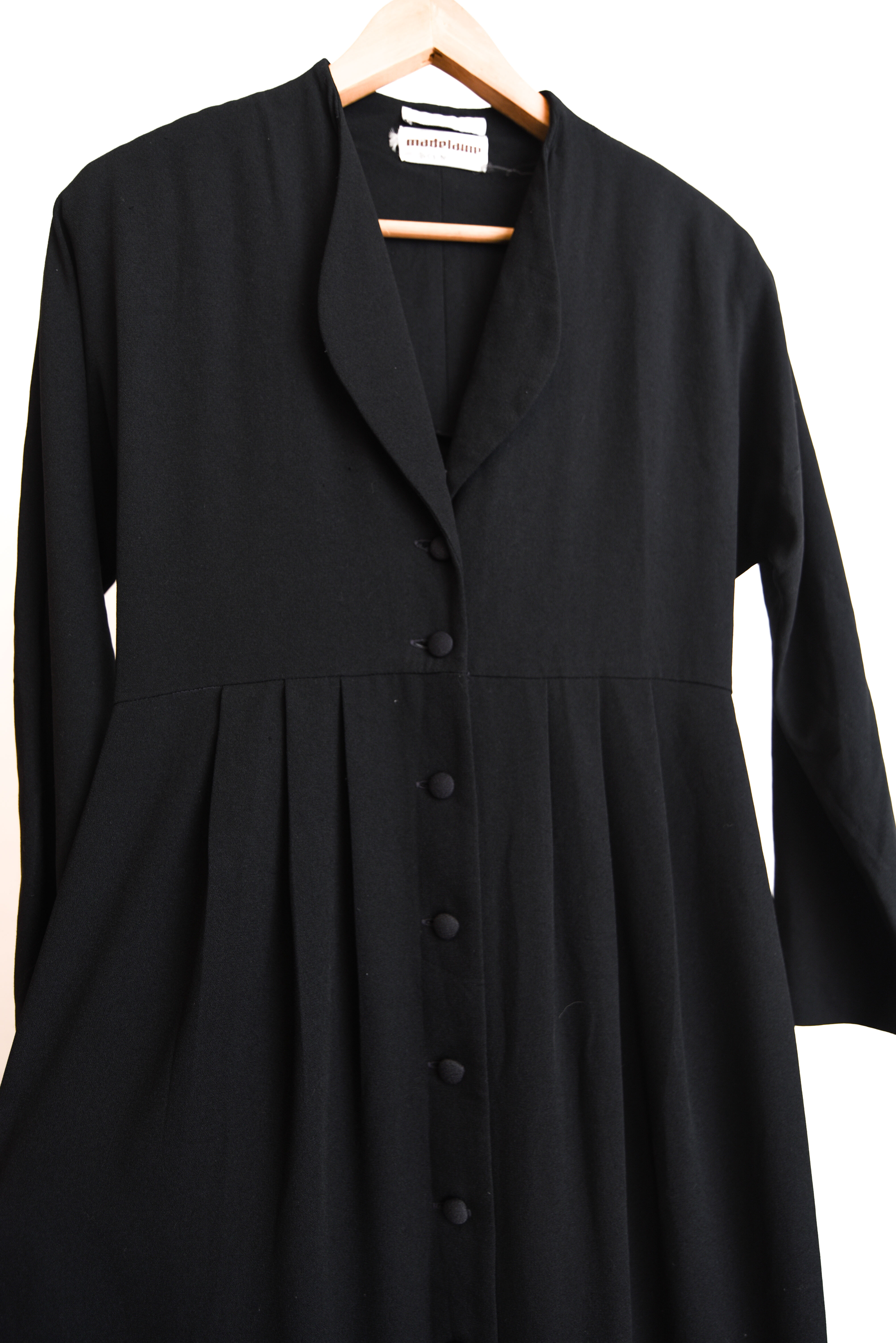 Vestido black vintage botones