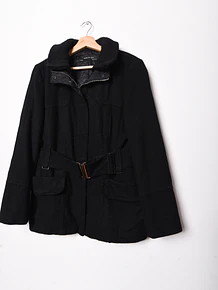 Chaqueta y2k cinturón lana