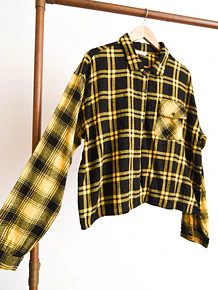 Camisa leñadora negra tartán