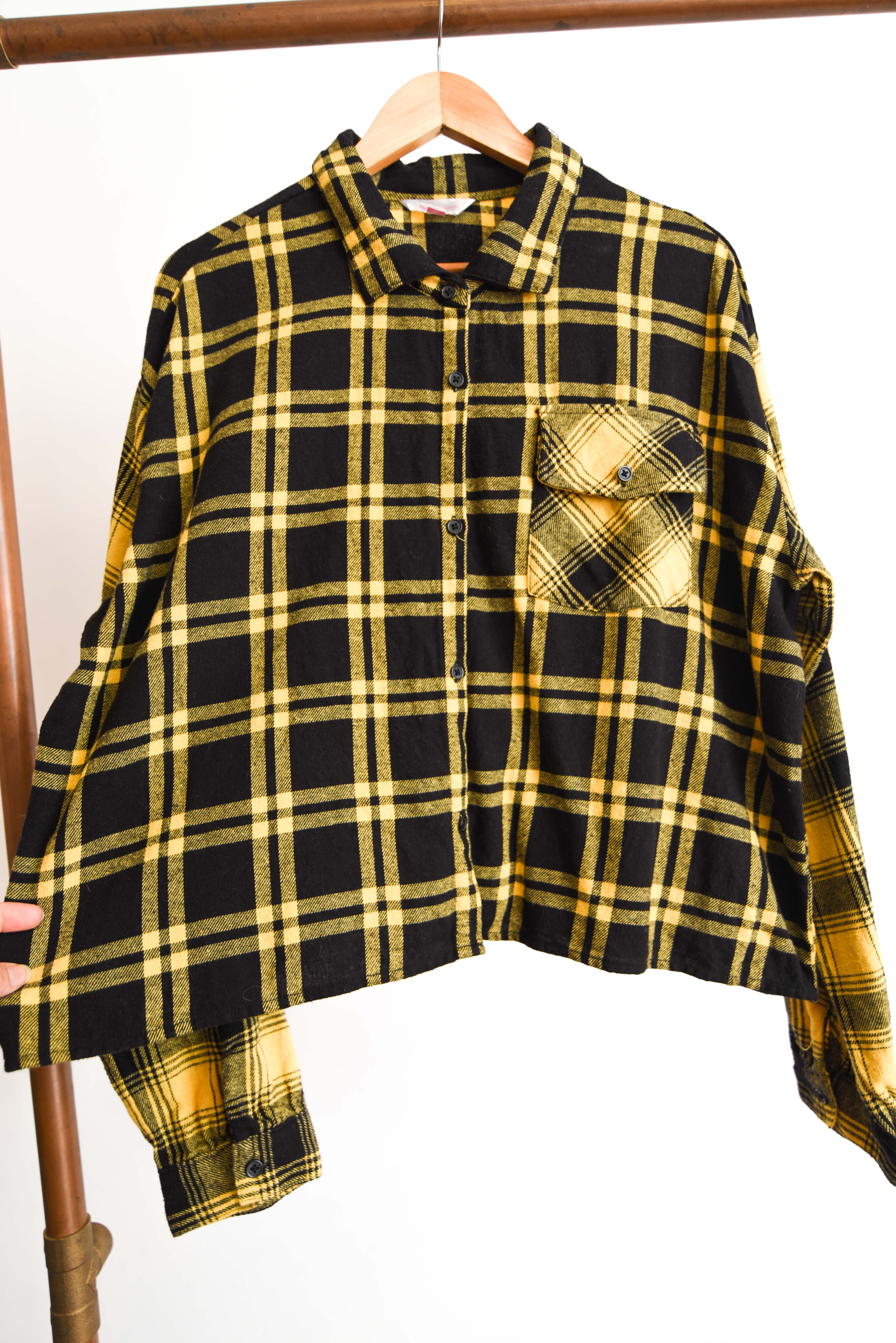 Camisa leñadora negra tartán