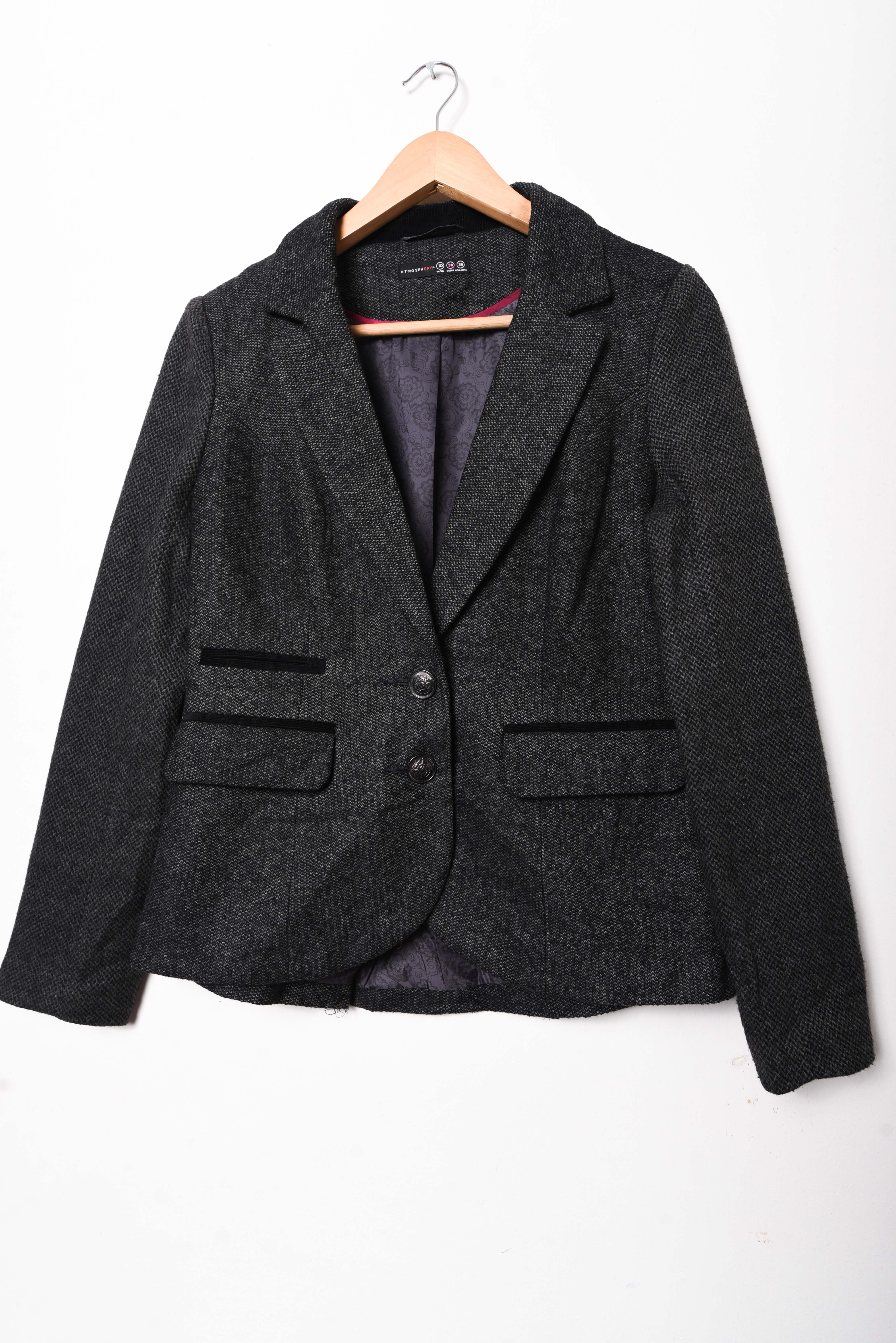 Blazer gris jaspeado