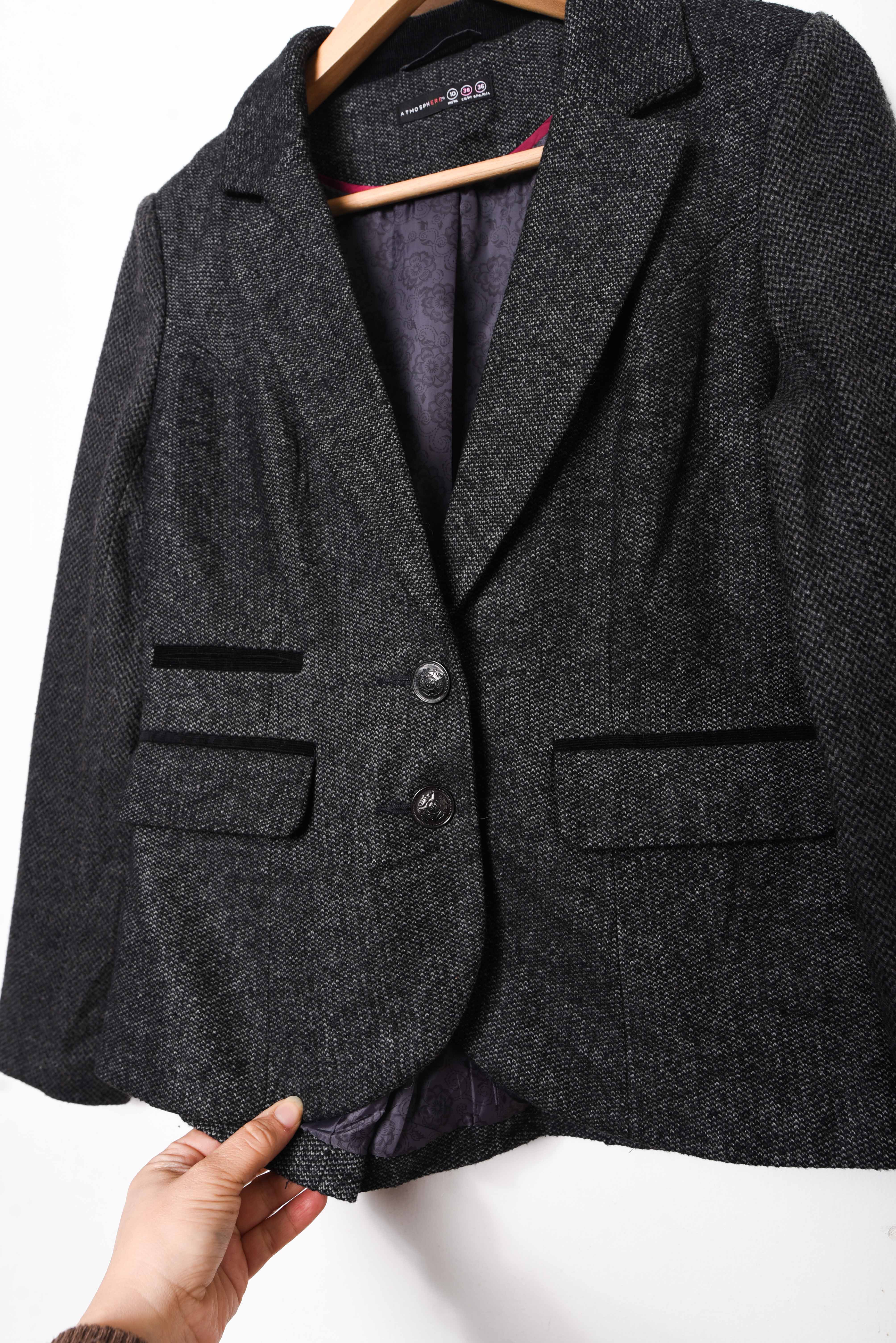 Blazer gris jaspeado