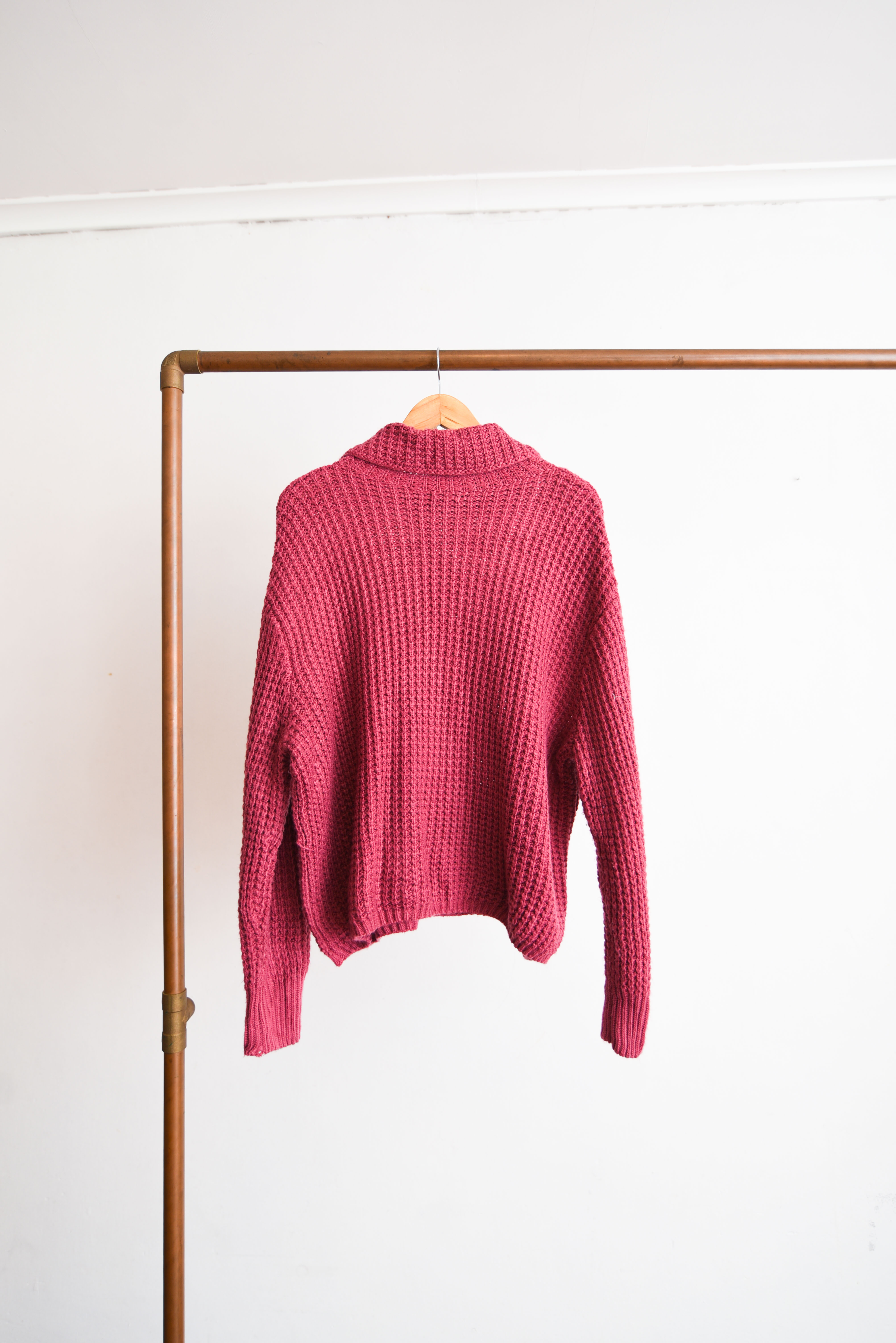 Turtleneck rosado grueso
