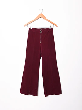 Pantalón flare burdeo