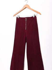 Pantalón flare burdeo
