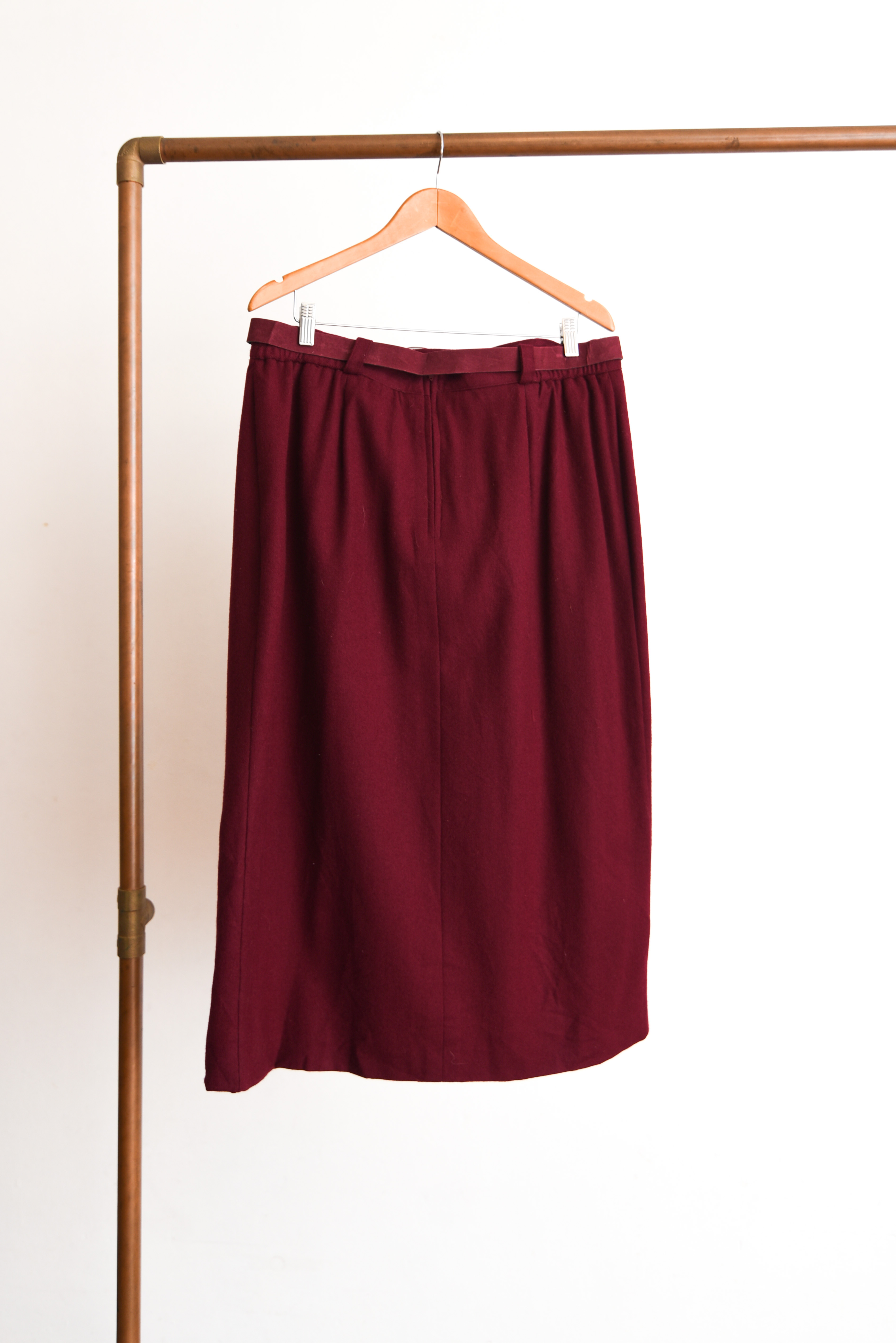 Maxi falda burdeo lana vintage