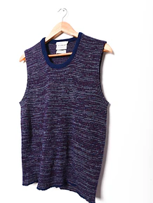 Top morado jaspeado 70s