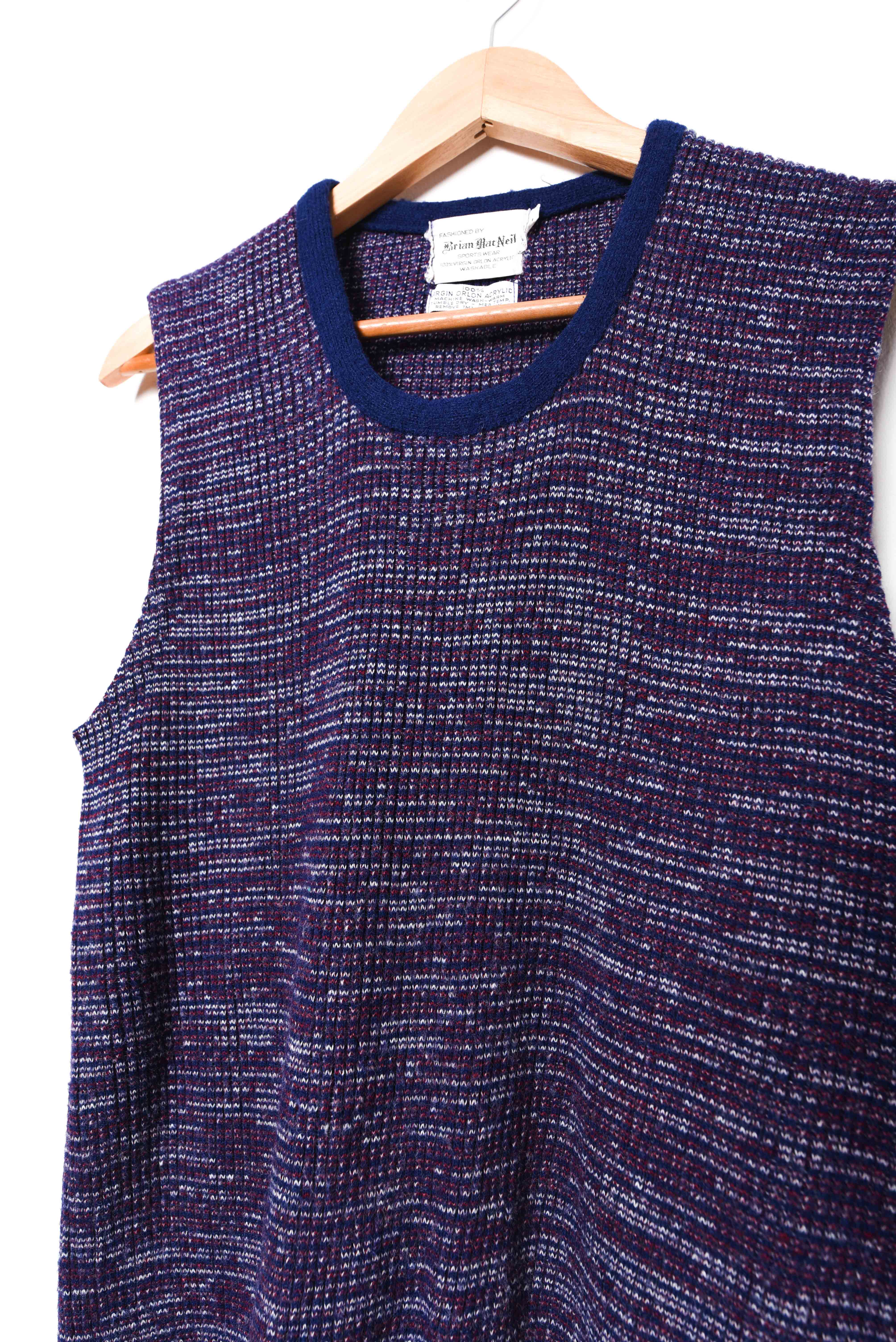 Top morado jaspeado 70s