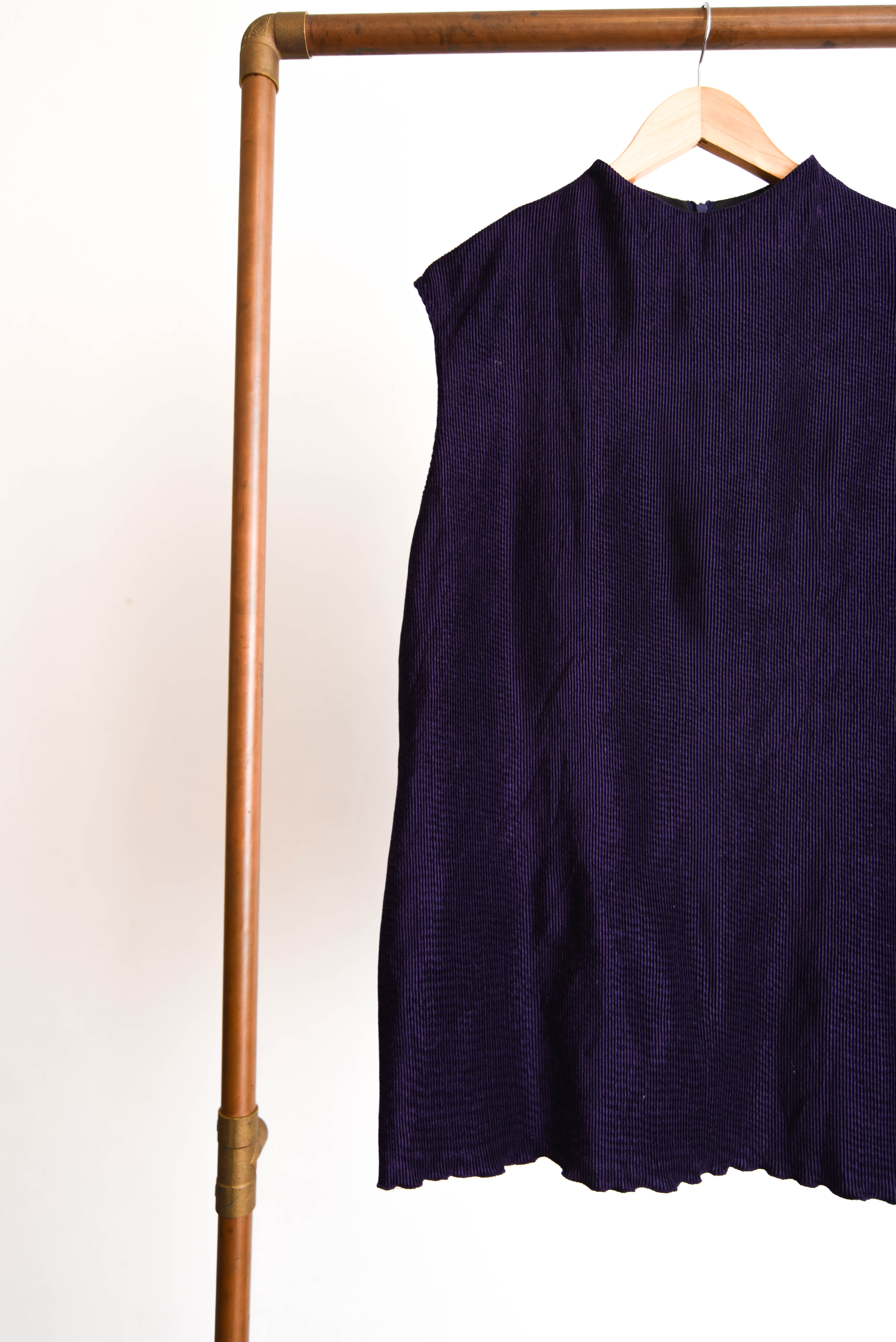 Top morado velvet 80s