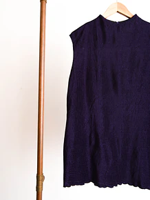 Top morado velvet 80s