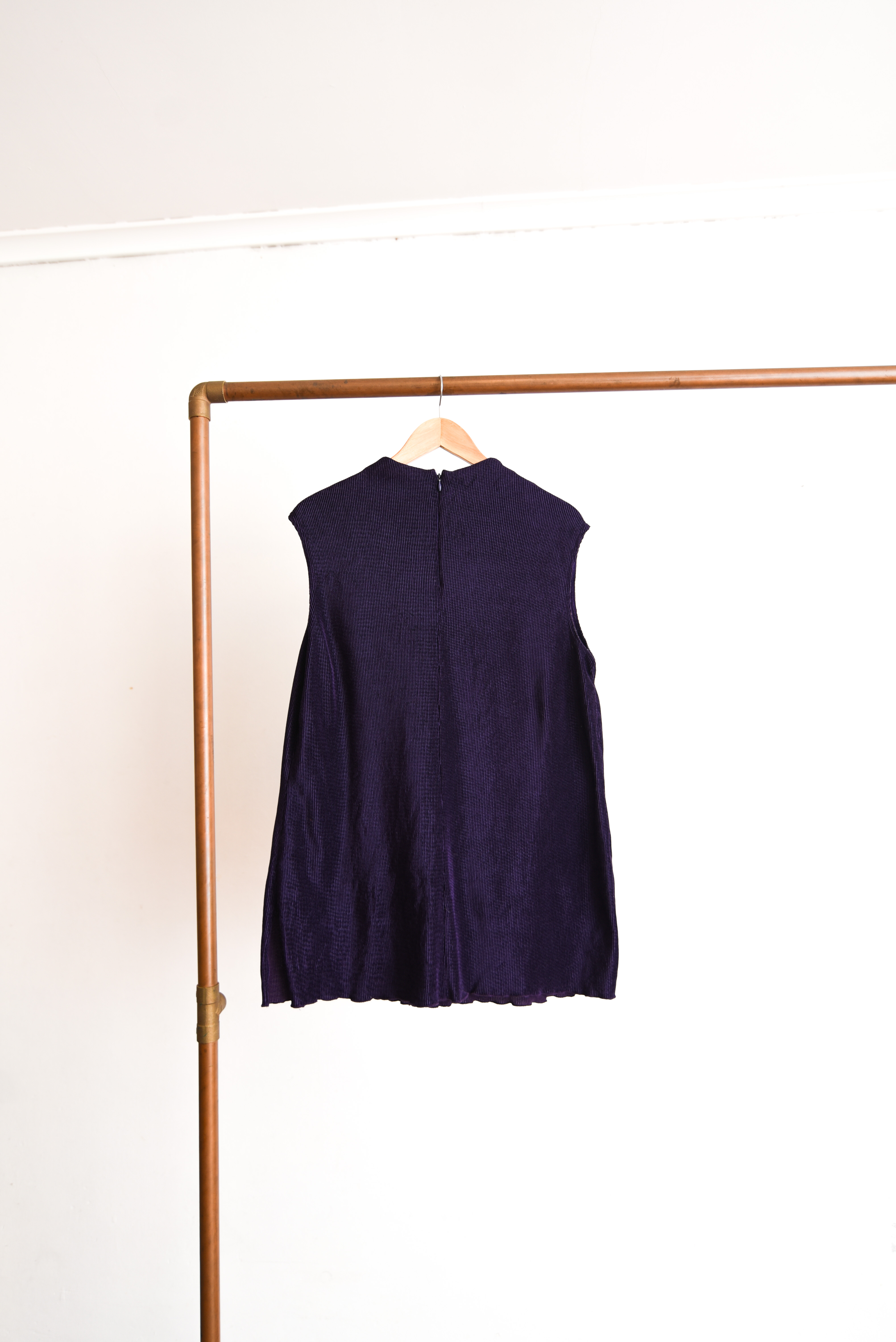 Top morado velvet 80s