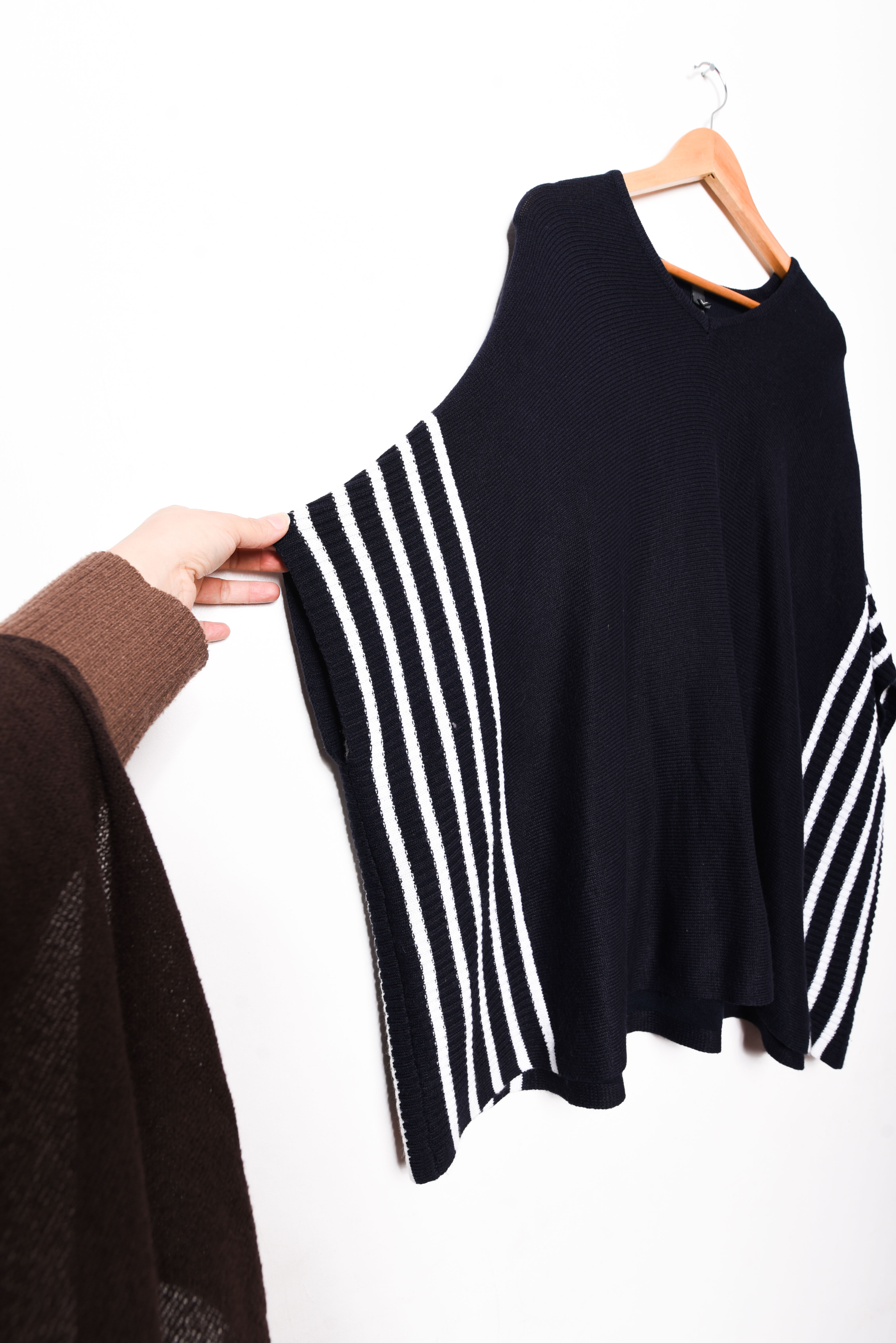 Chaleco poncho azul navy