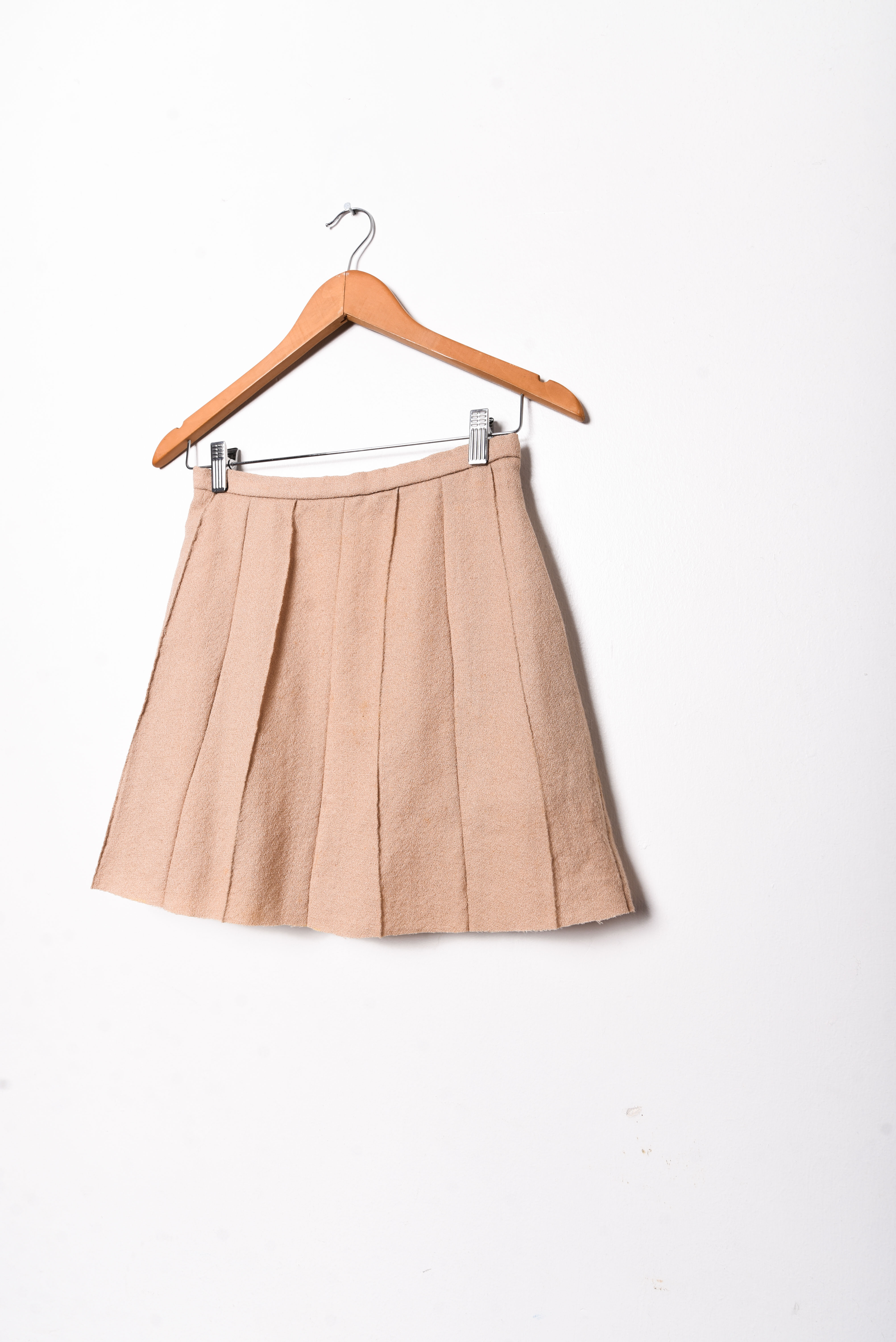 Falda vintage café wool 
