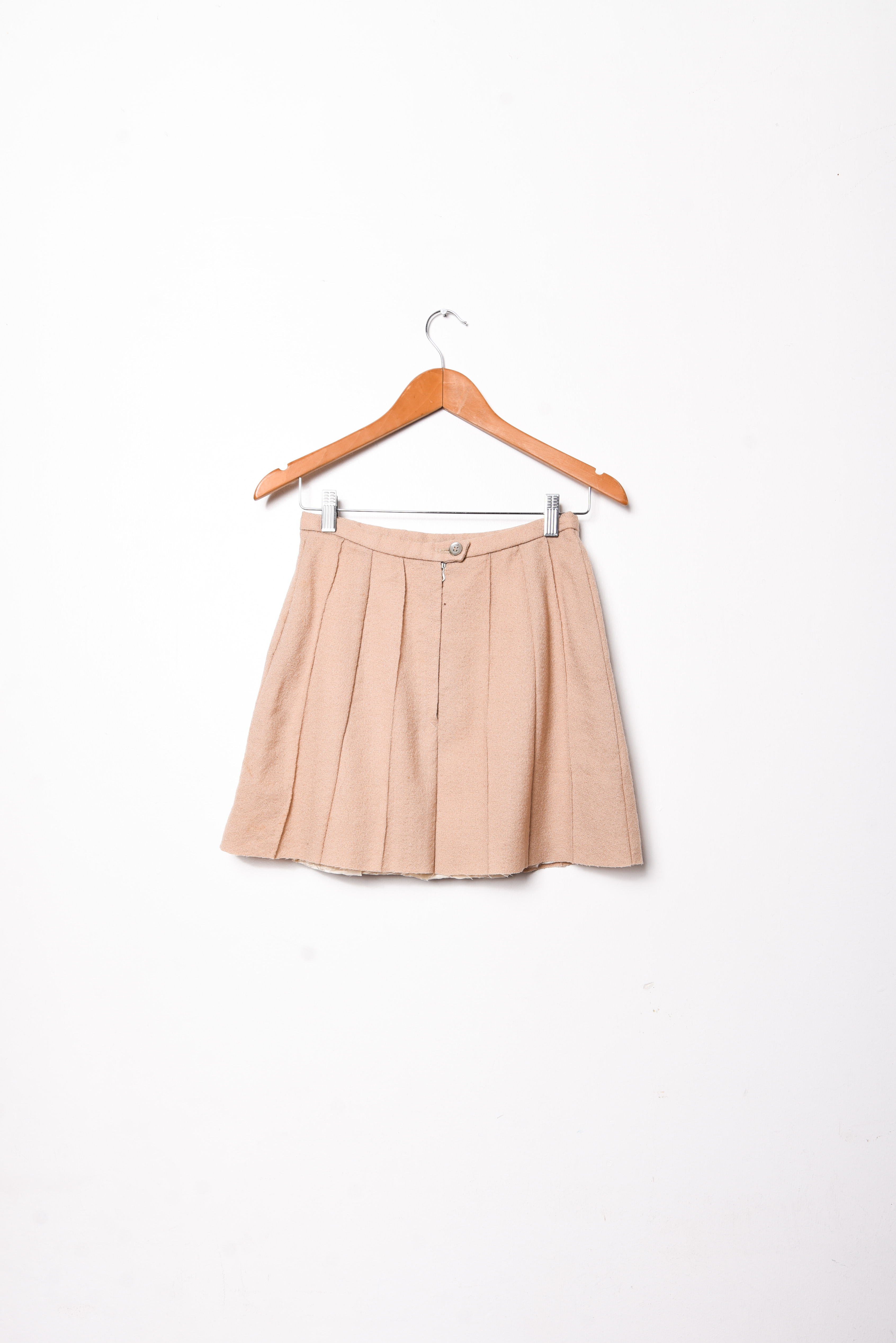 Falda vintage café wool 