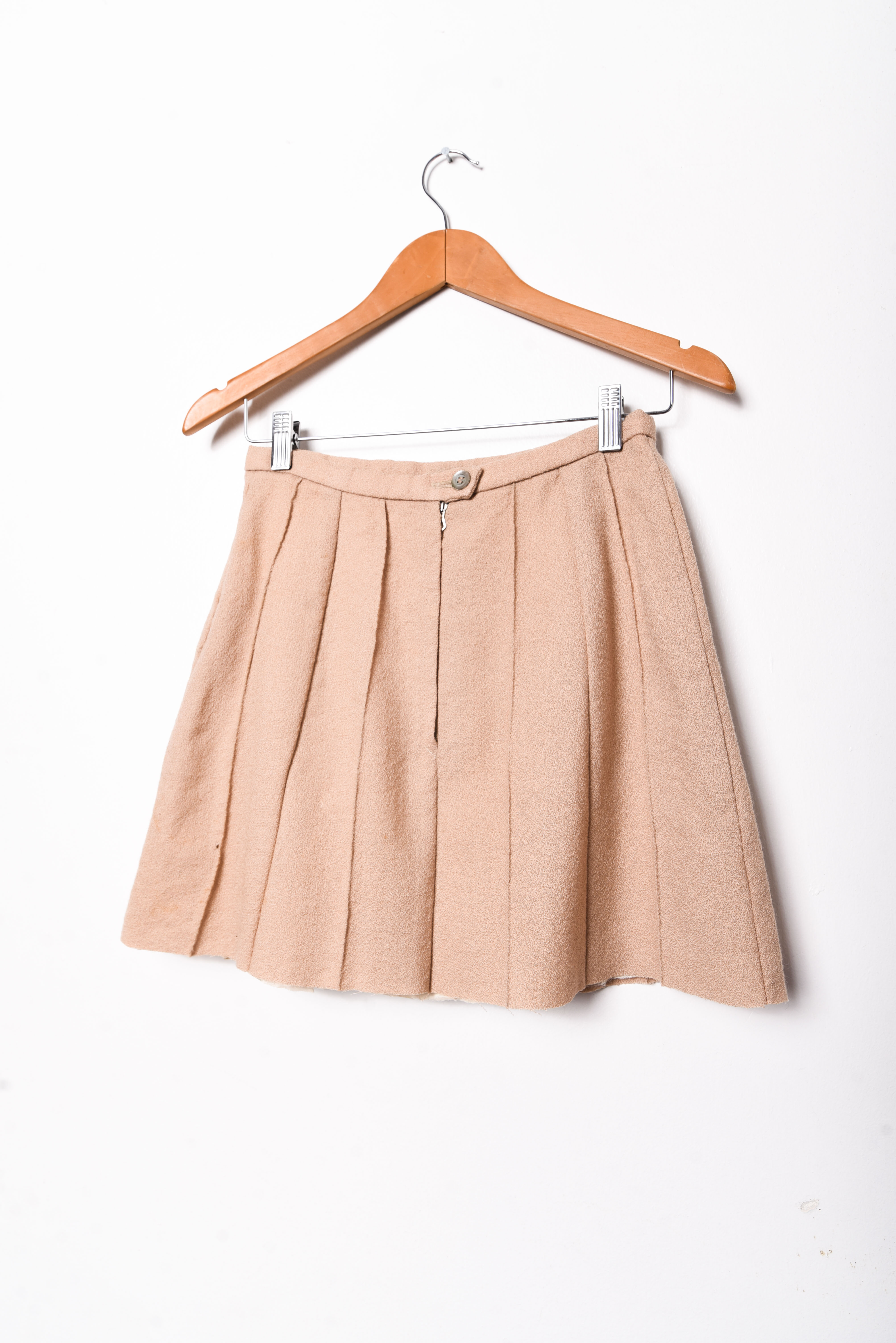 Falda vintage café wool 