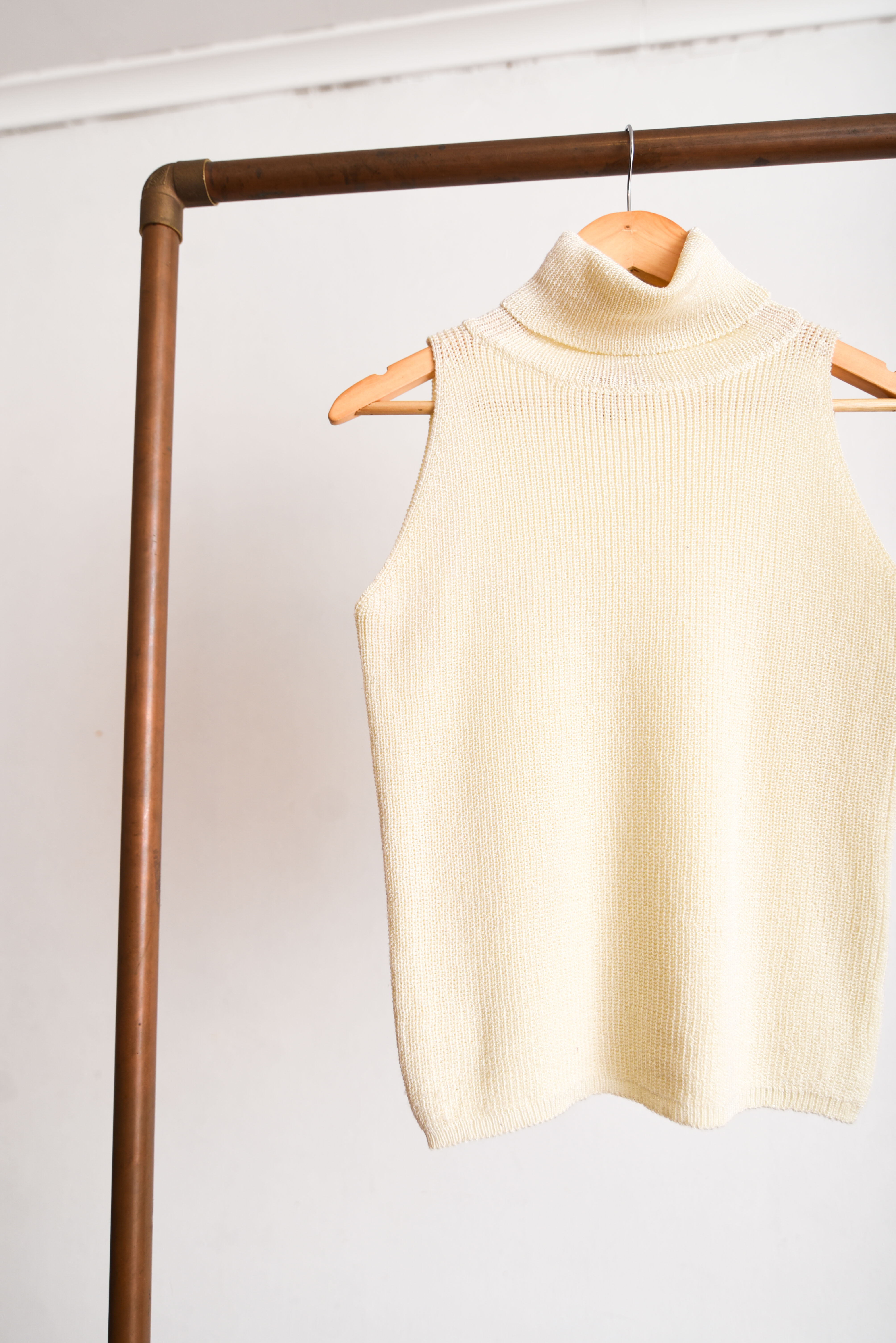 Top marfil tejido vintage