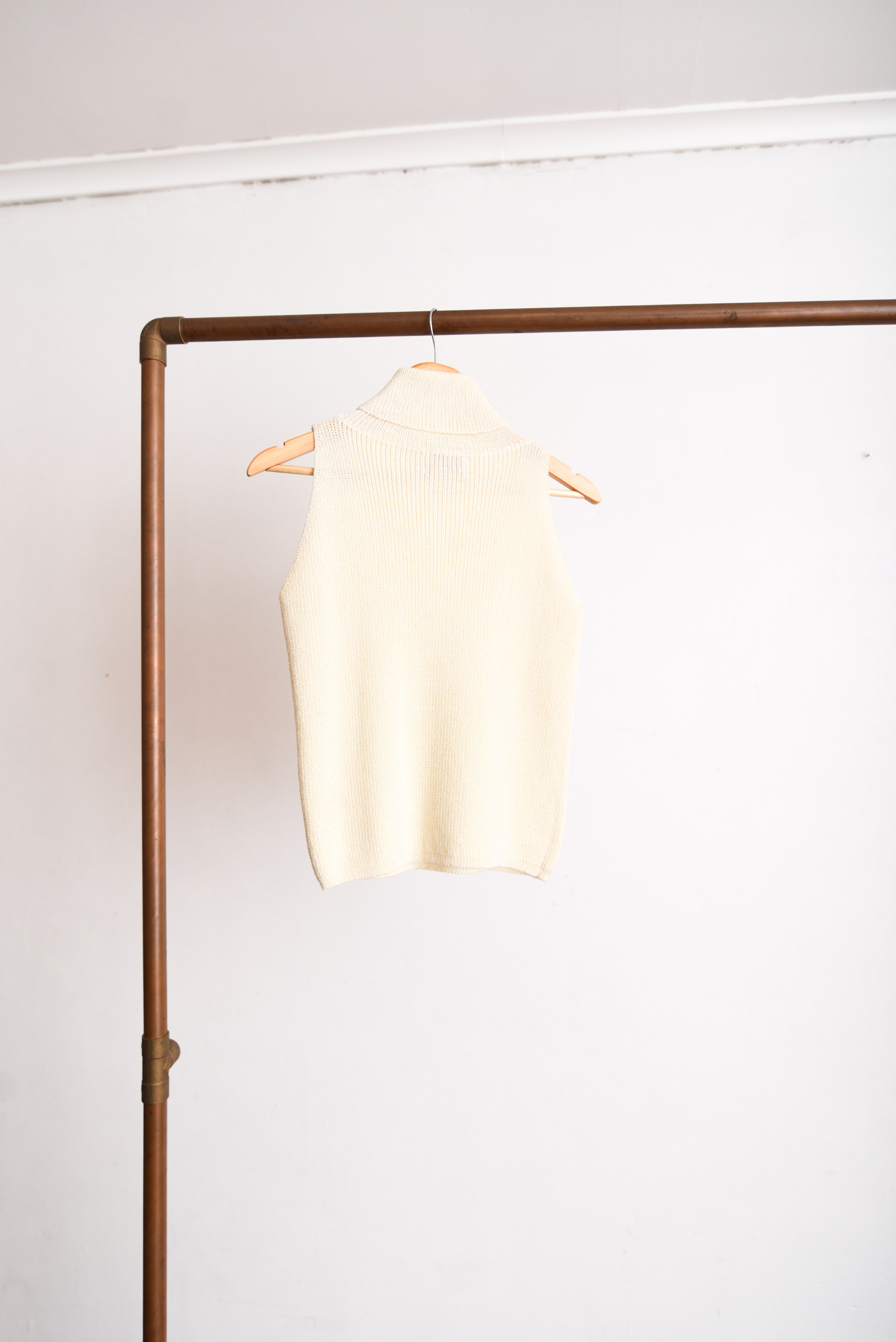 Top marfil tejido vintage