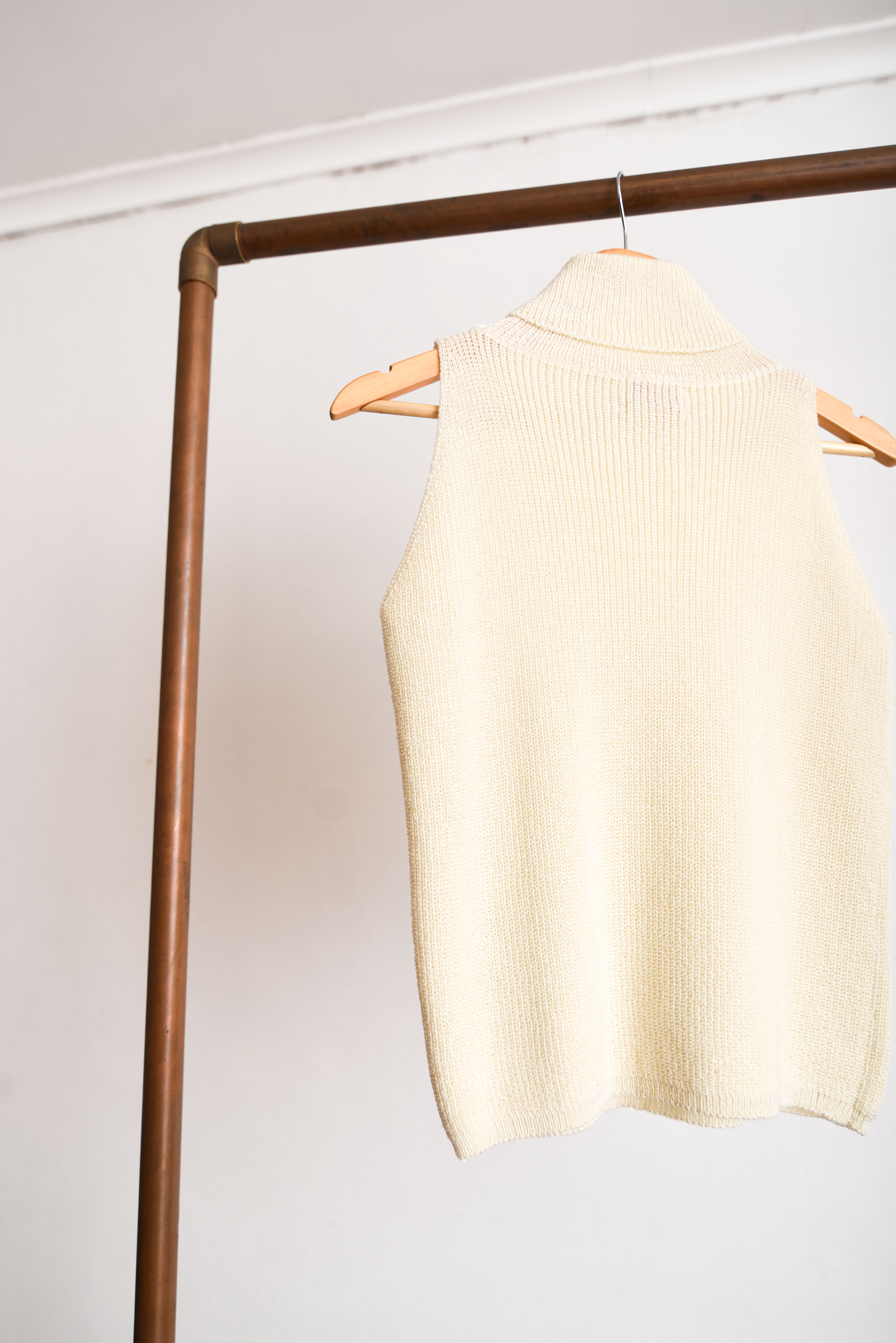 Top marfil tejido vintage