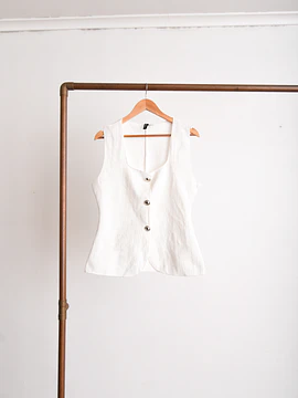 Vest marfil botones