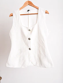 Vest marfil botones