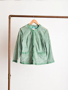 Chaqueta gamuza verde agua