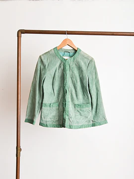 Chaqueta gamuza verde agua