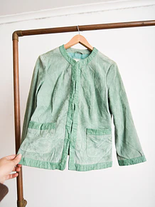 Chaqueta gamuza verde agua