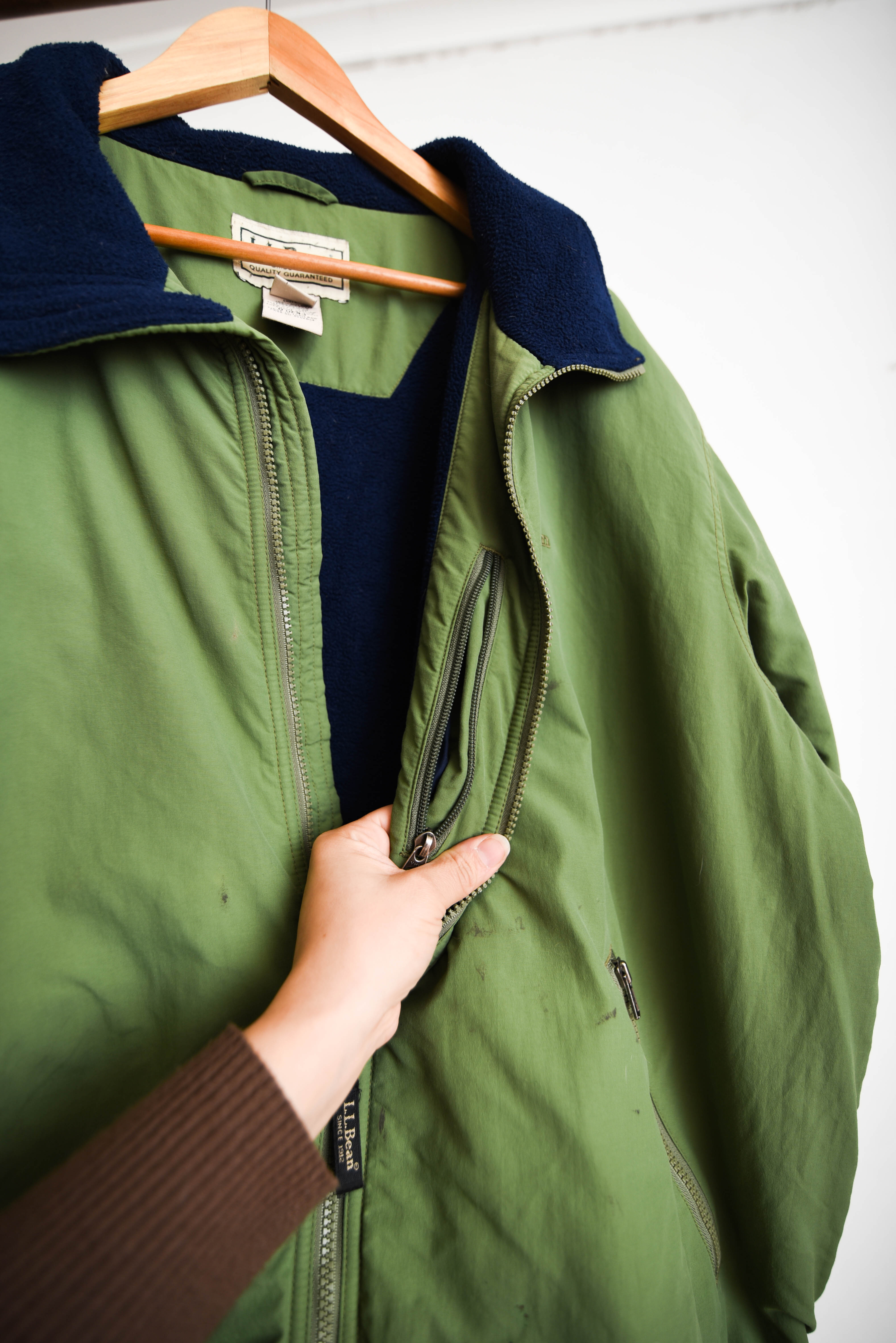 Chaqueta verde LL Bean vntg