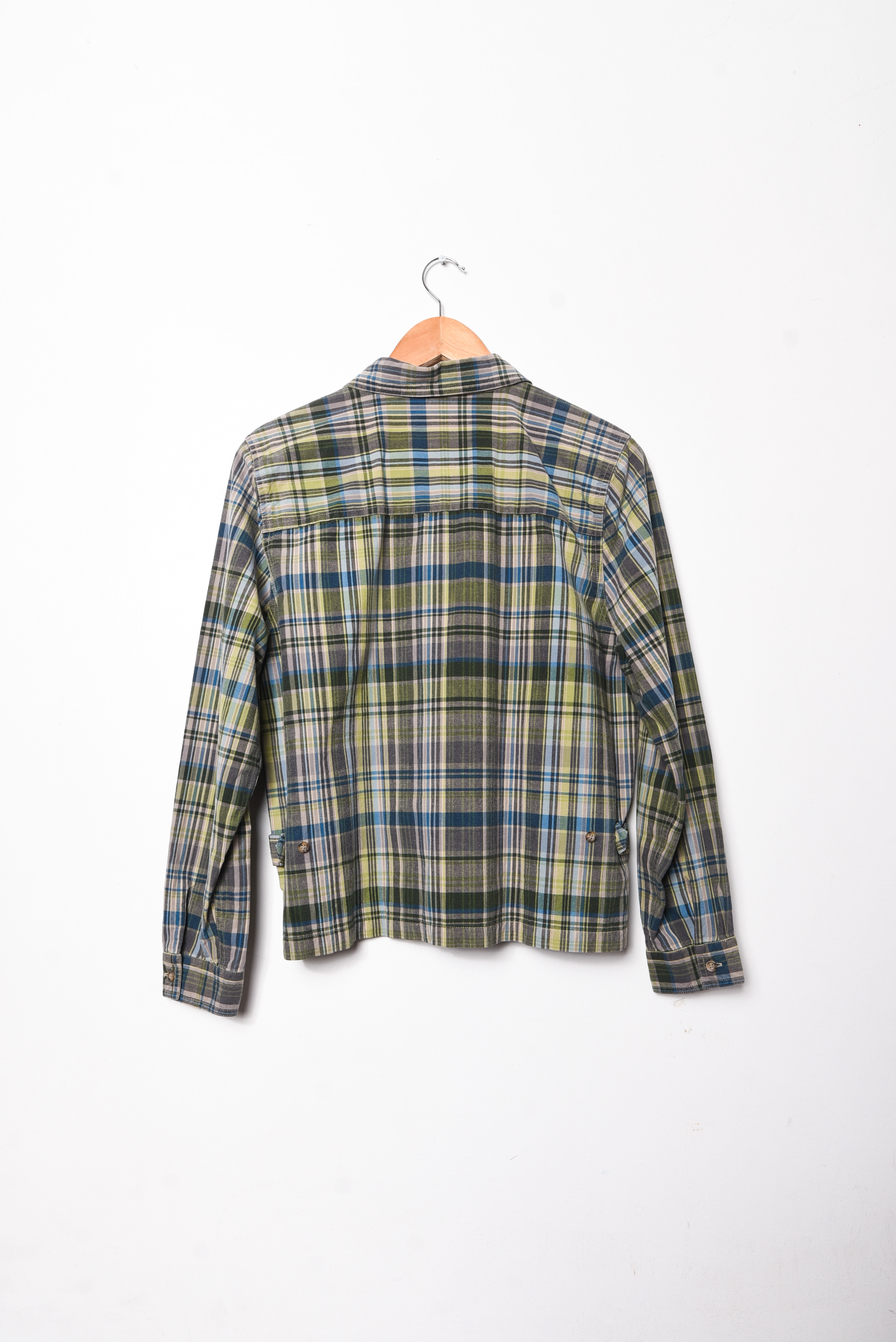 Camisa verde tartán vntg