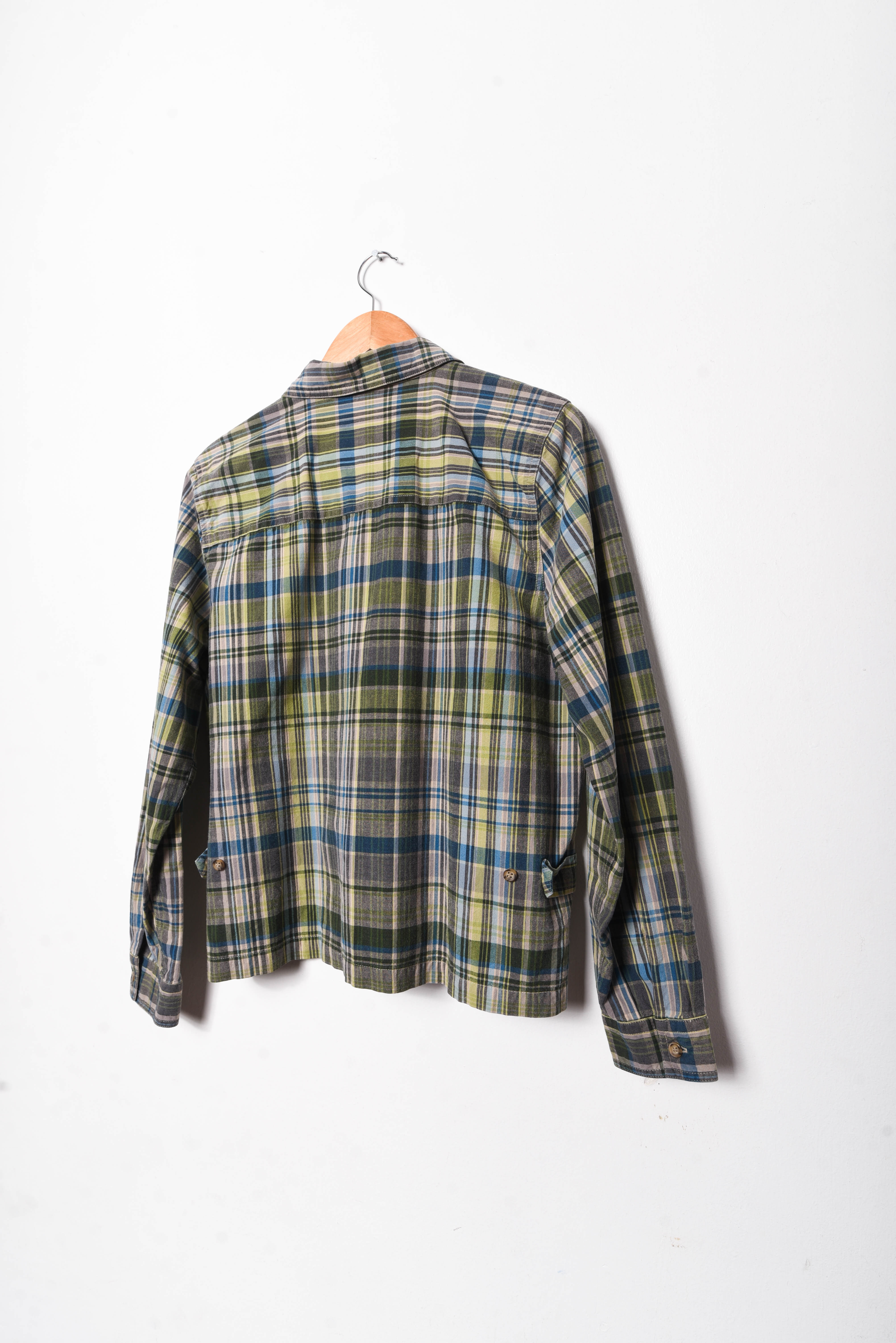 Camisa verde tartán vntg