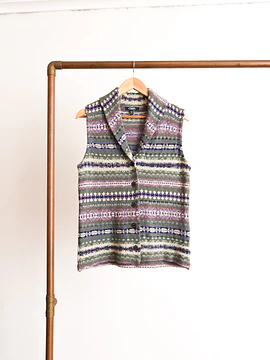Sweater vest verde botones