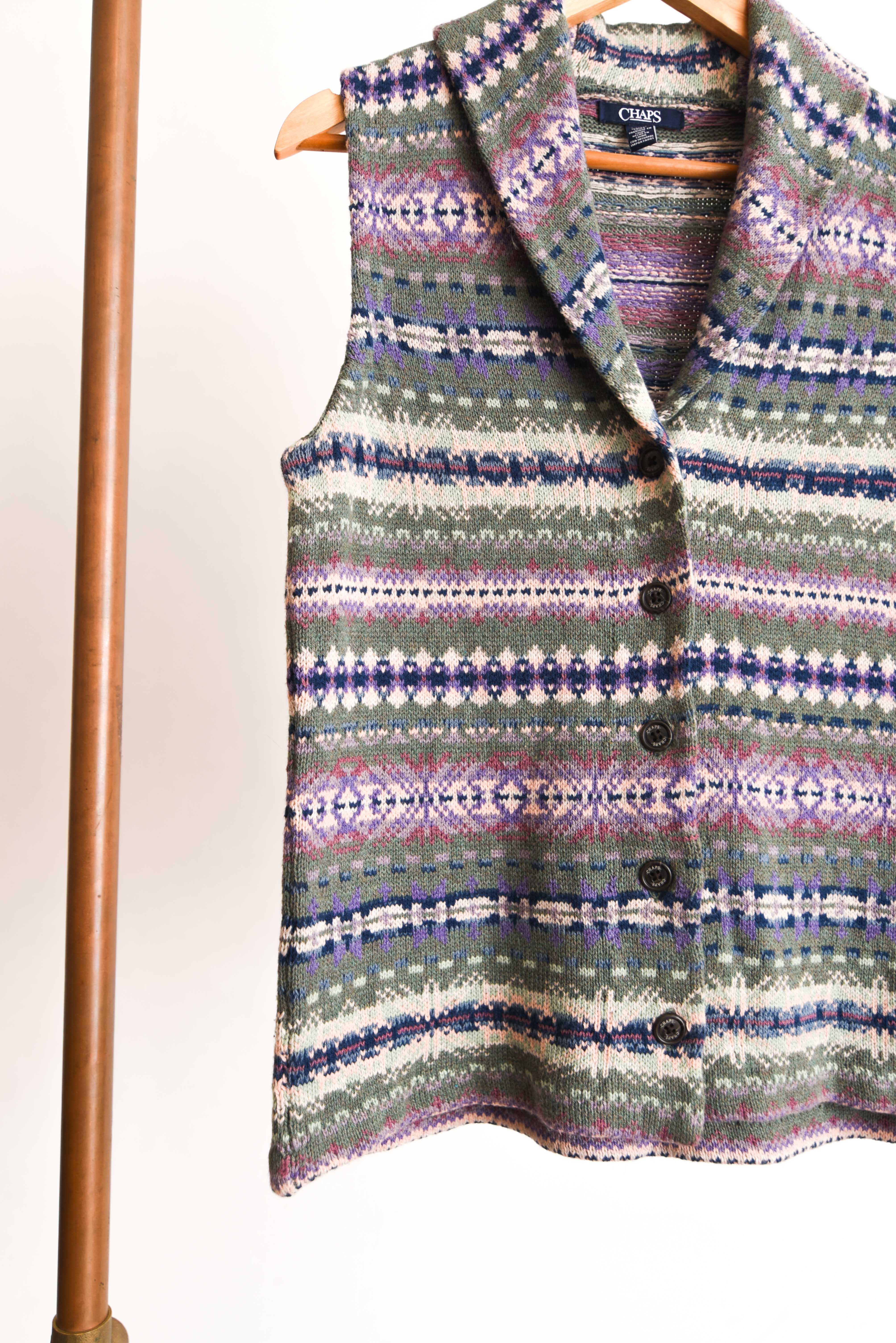 Sweater vest verde botones