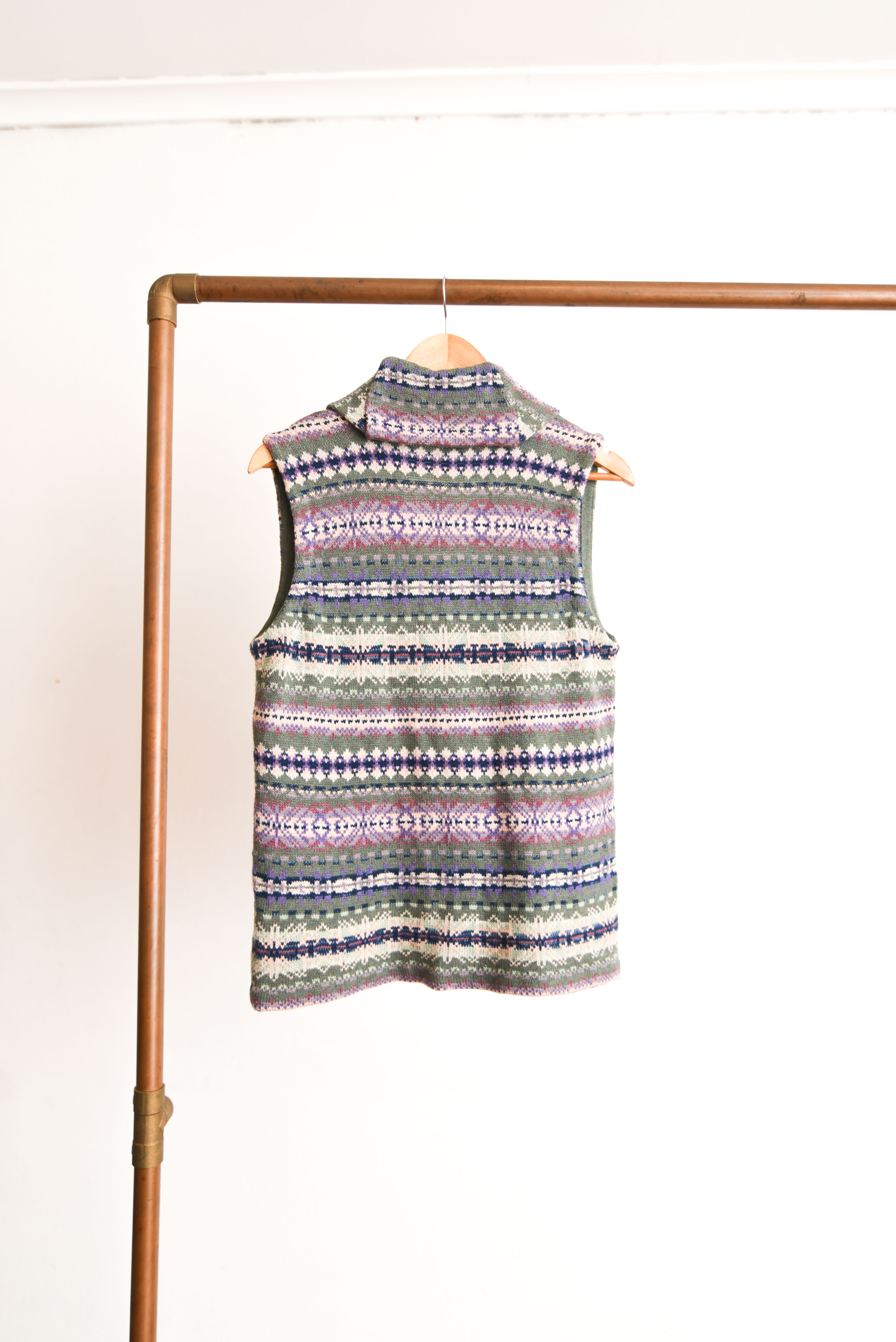 Sweater vest verde botones
