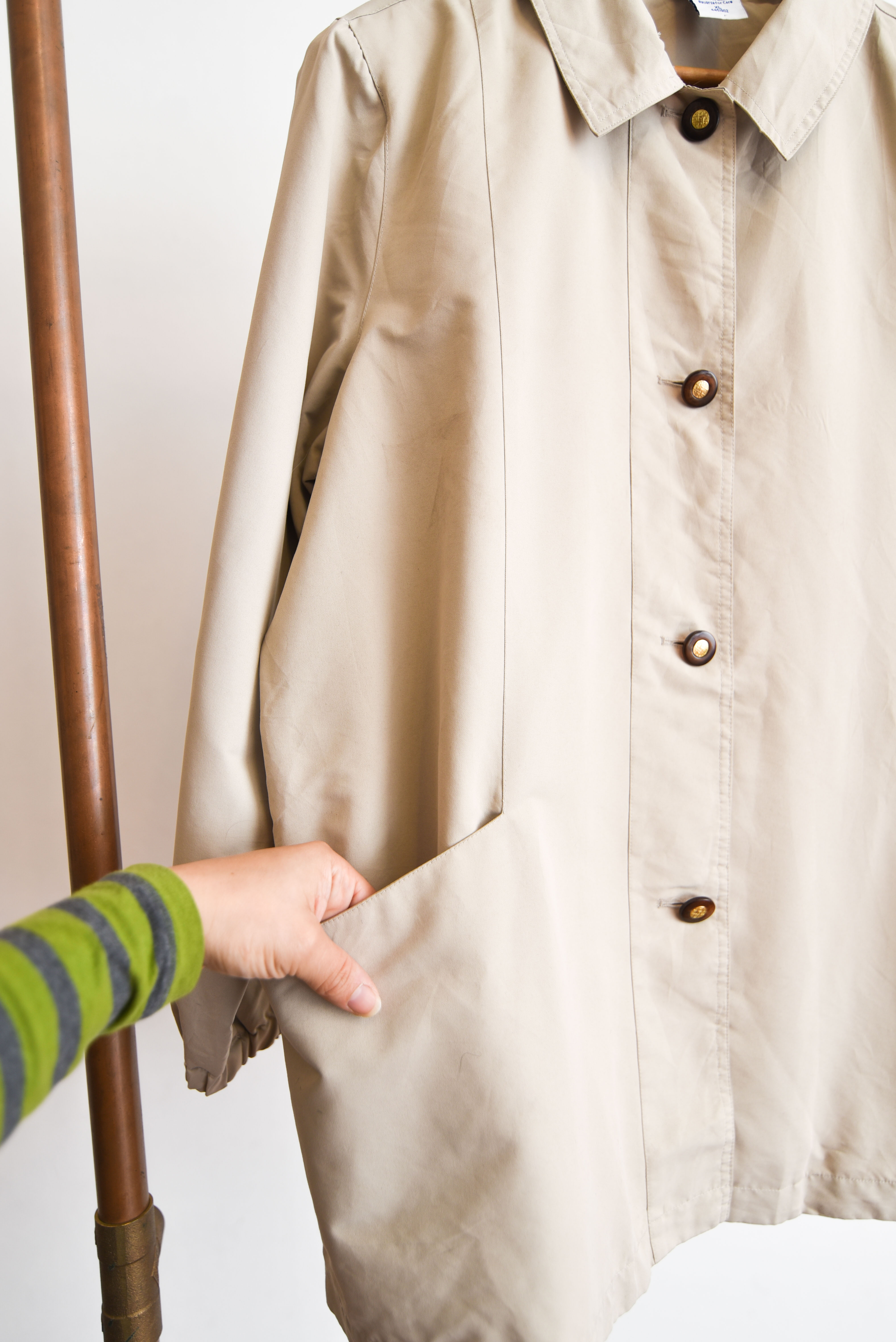 Chaqueta trench café vntg