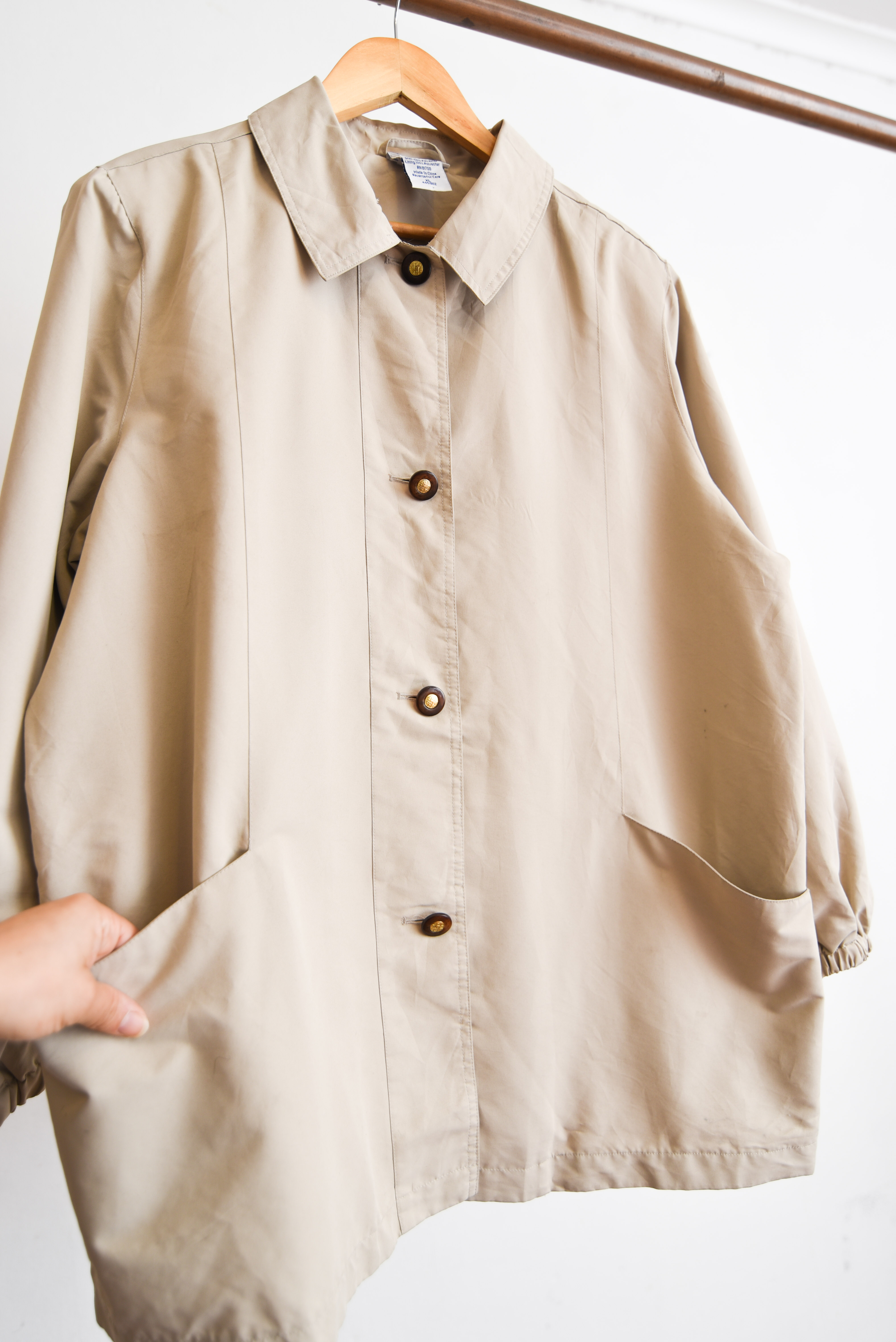 Chaqueta trench café vntg