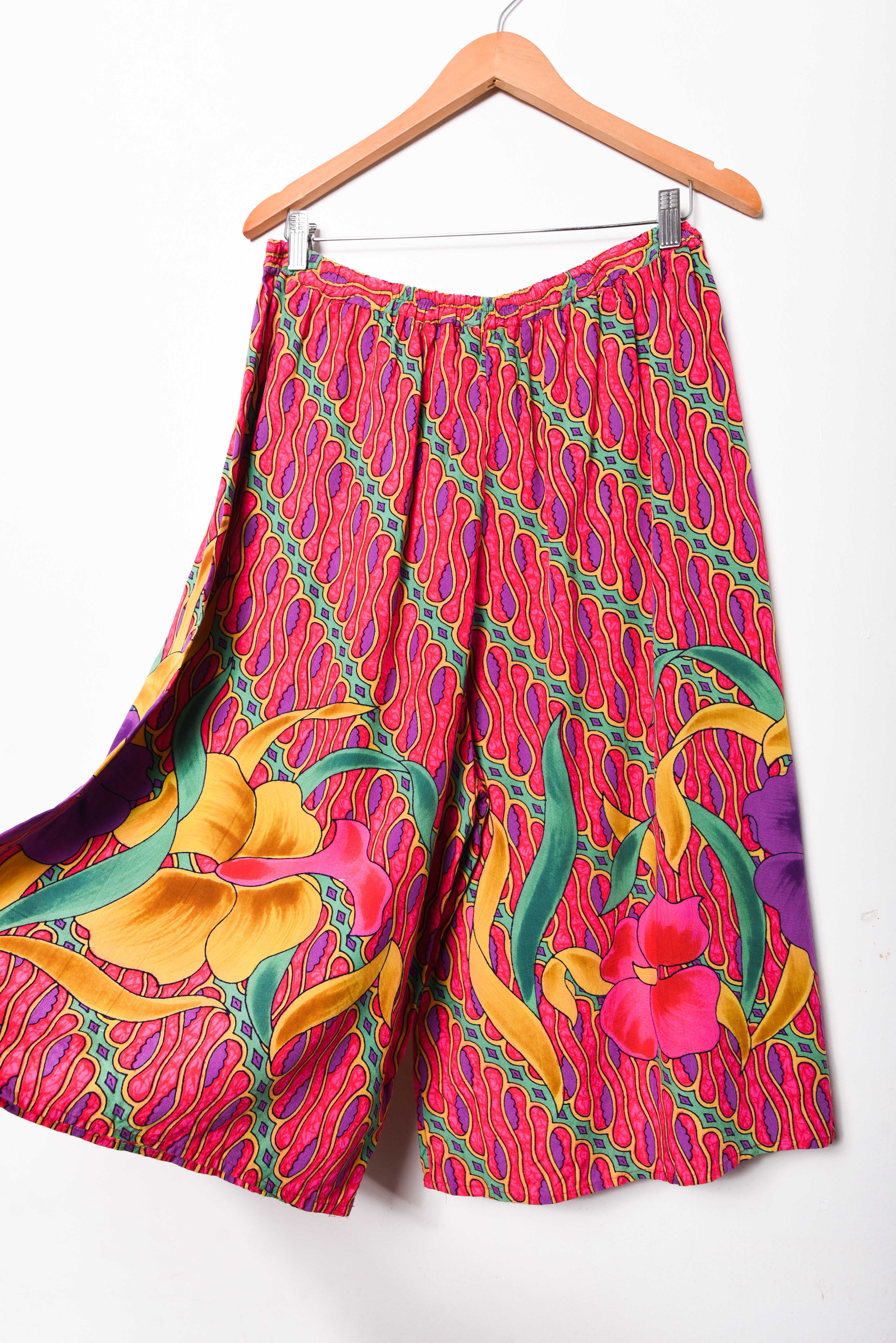 Palazzo vintage rosado flor