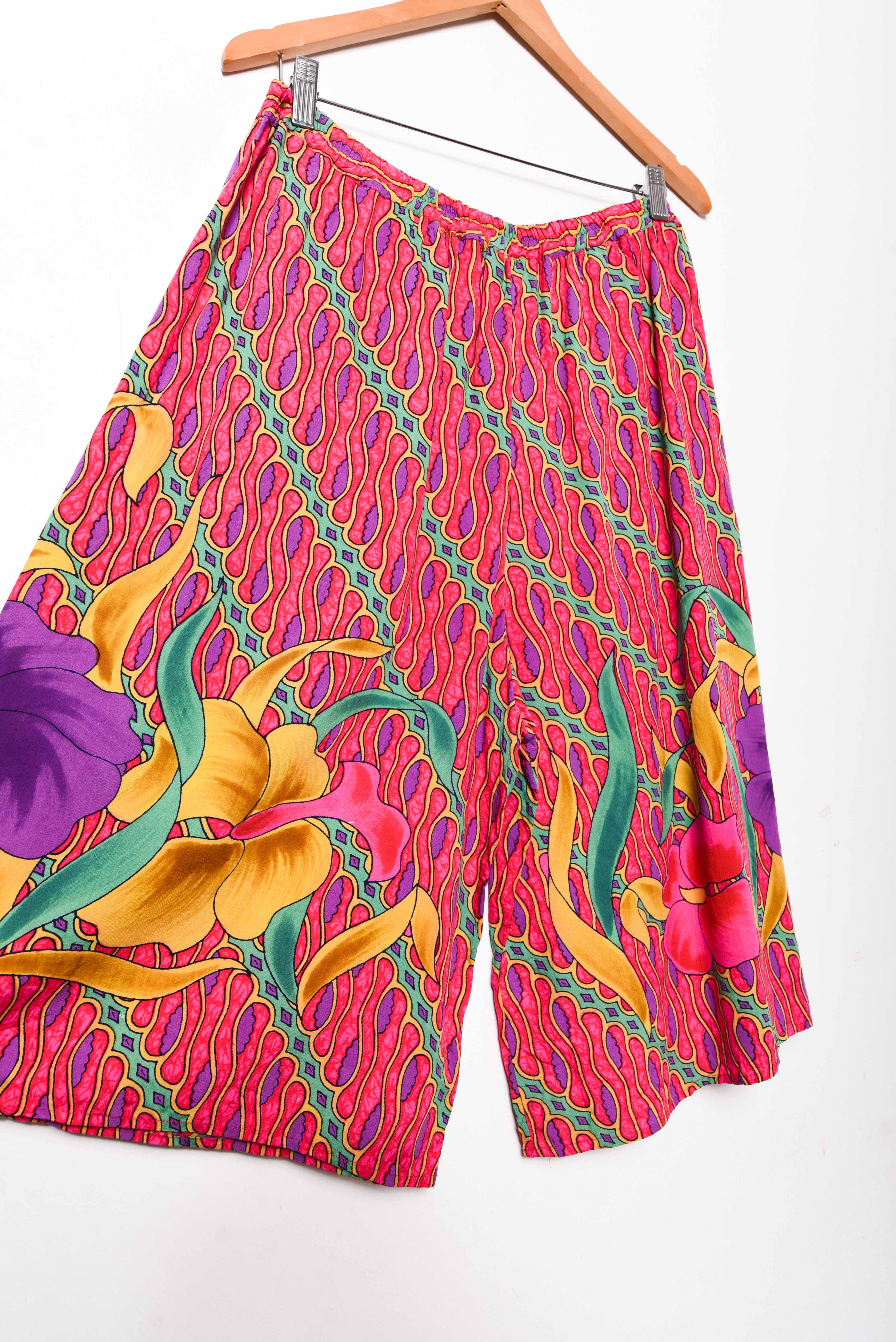 Palazzo vintage rosado flor