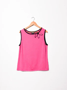 Top tejido rosa chicle flor