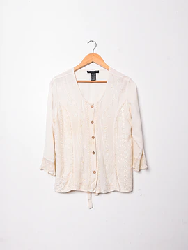 Blusa romantic 90s marfil