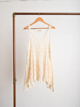 Vestido marfil encaje Free People