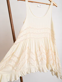 Vestido marfil encaje Free People