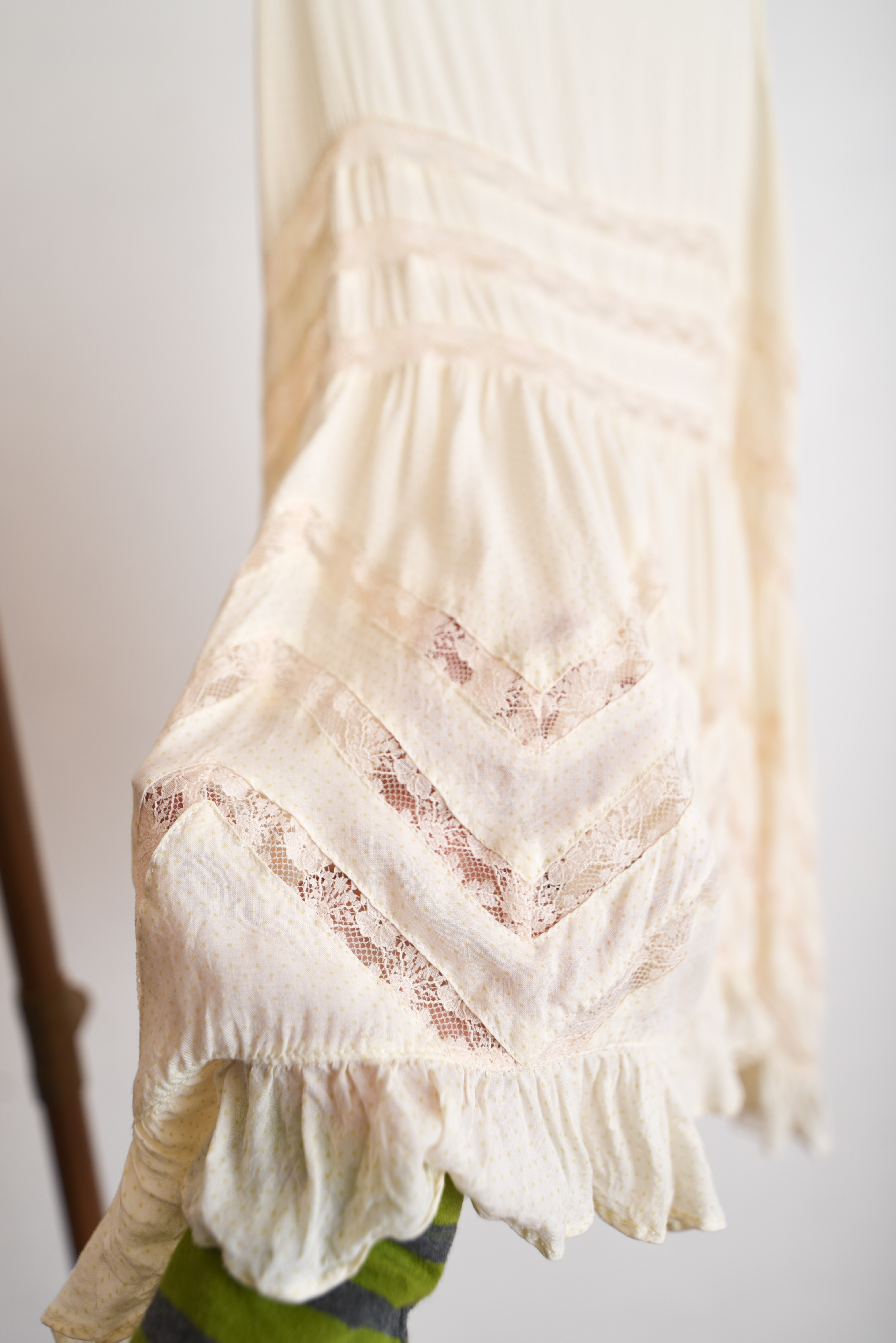 Vestido marfil encaje Free People
