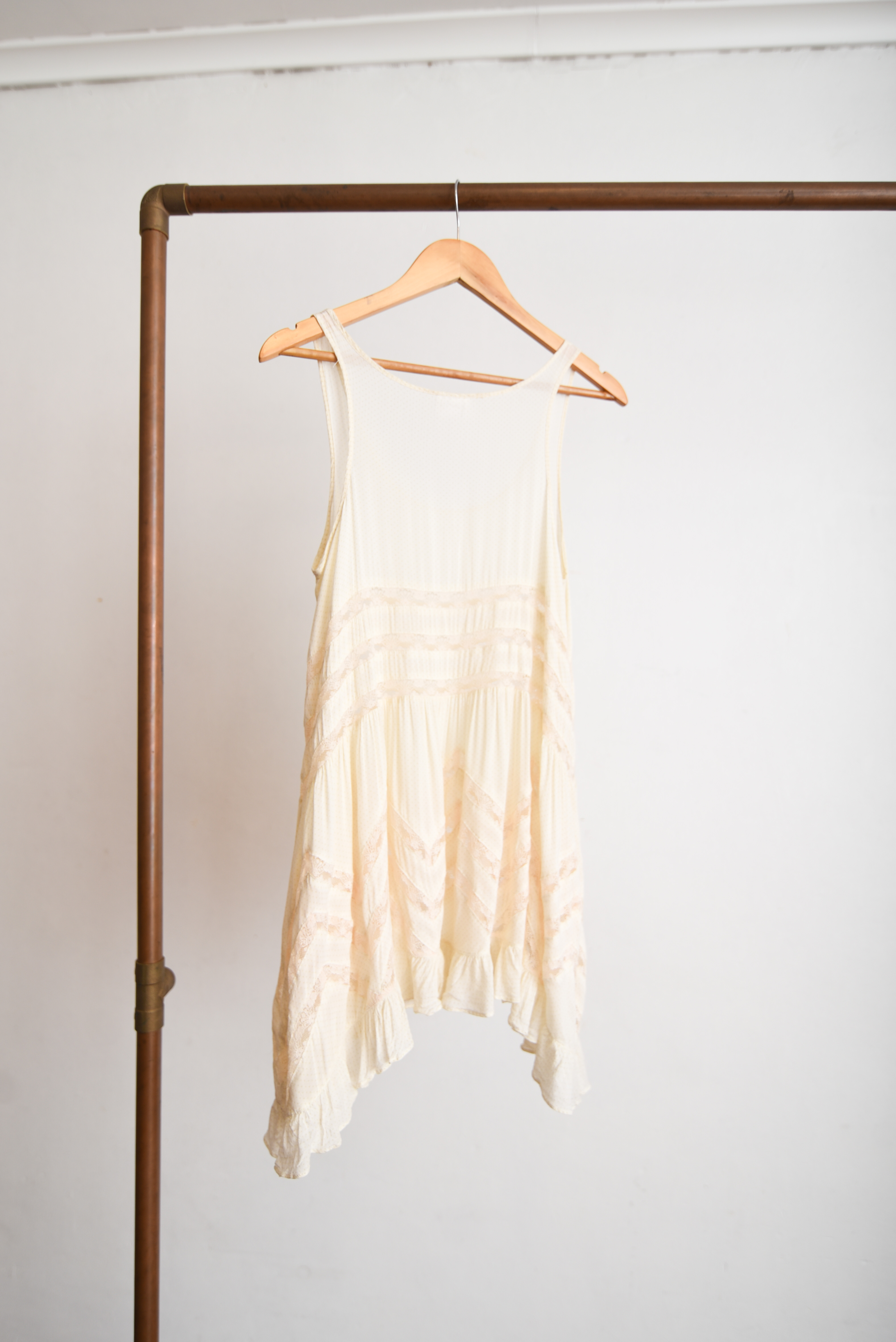 Vestido marfil encaje Free People