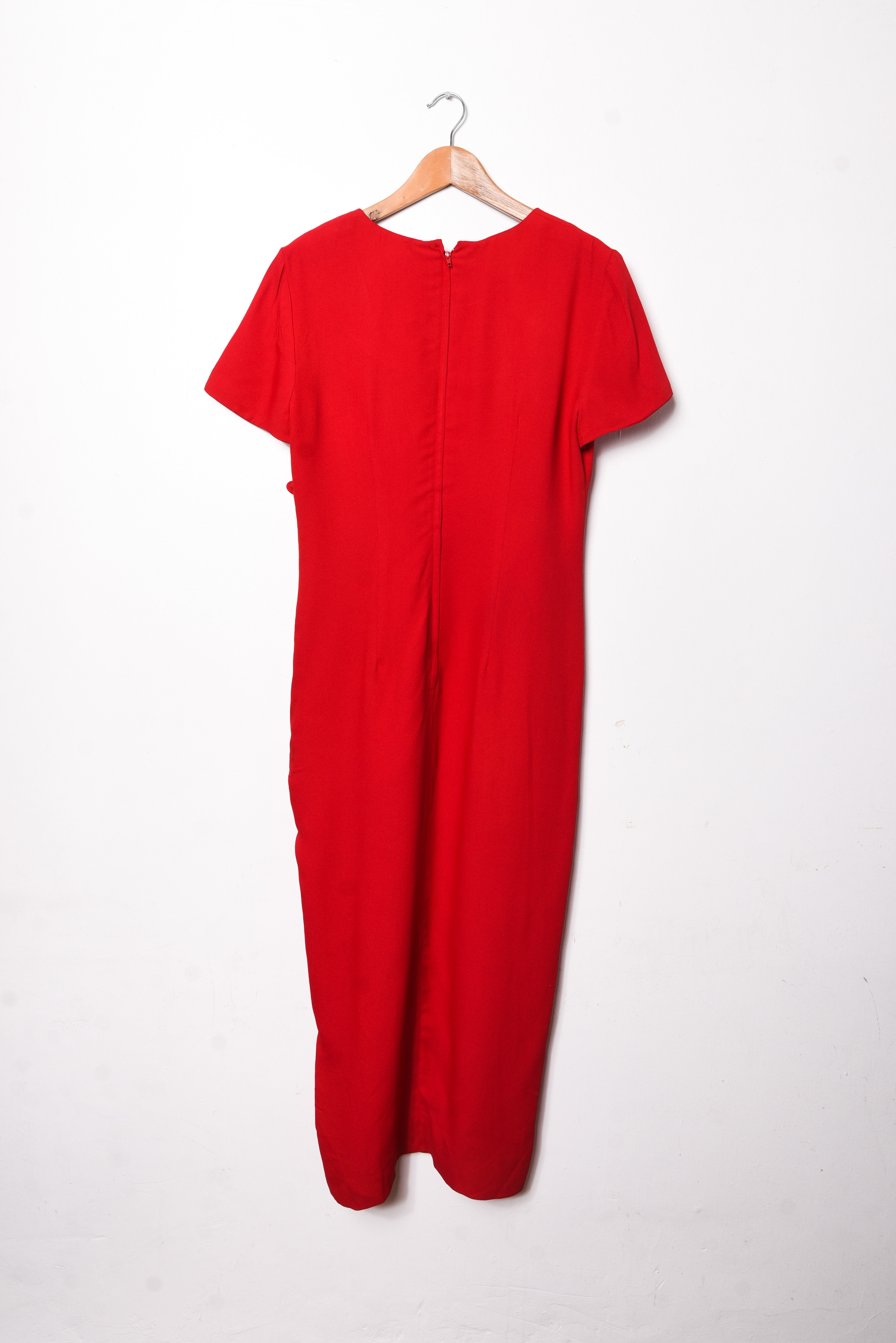 Vestido rojo vintage botones