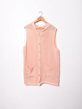 Sweater vest naranjo pastel 90s